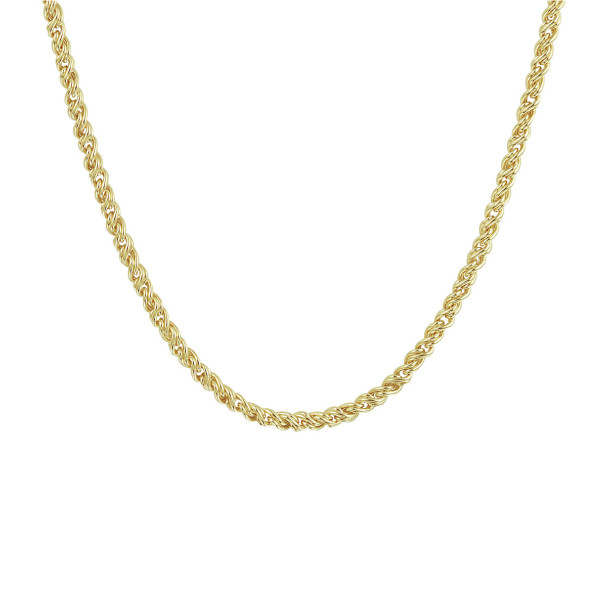 45cm lang collier met draadschakel van 2,8mm met karabijnsluiting. De 14k geelgouden schakels hebben een kern van 925 zilver. De kwaliteit van een massief gouden sieraad, maar een stuk voordeliger! De schakel is gepolijst waardoor het collier mooi glimt.
