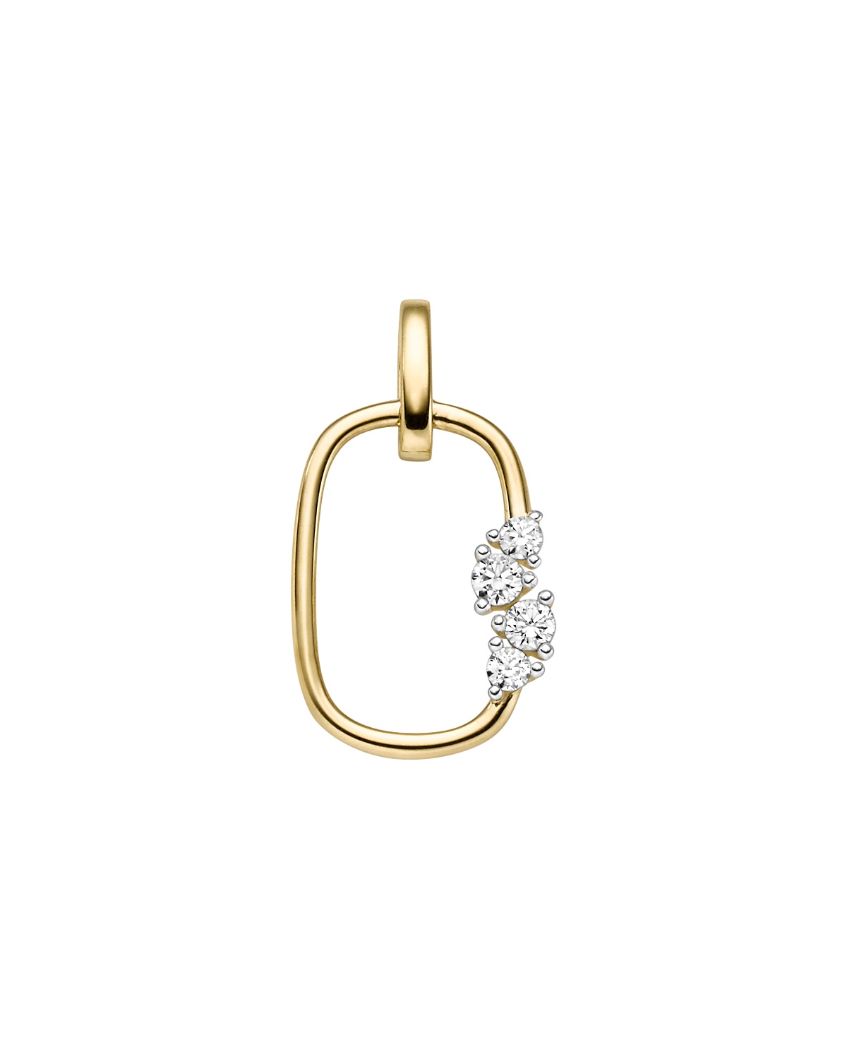 Der Anh&auml;nger Gold 333 mit Zirkonia, Modellnummer 26-438, besticht durch elegantes Design. Aus 8 Karat Gold gefertigt, tragen vier wei&szlig;e Zirkonias die luxuri&ouml;se Note. Mit einem Gewicht von 1,0 Gramm ideal f&uuml;r den t&auml;glichen Gebrauch. Perfekt kombiniert zu einer feinen Goldkette, etwa f&uuml;r festliche Anl&auml;sse oder als stilvolles Alltagsaccessoire.