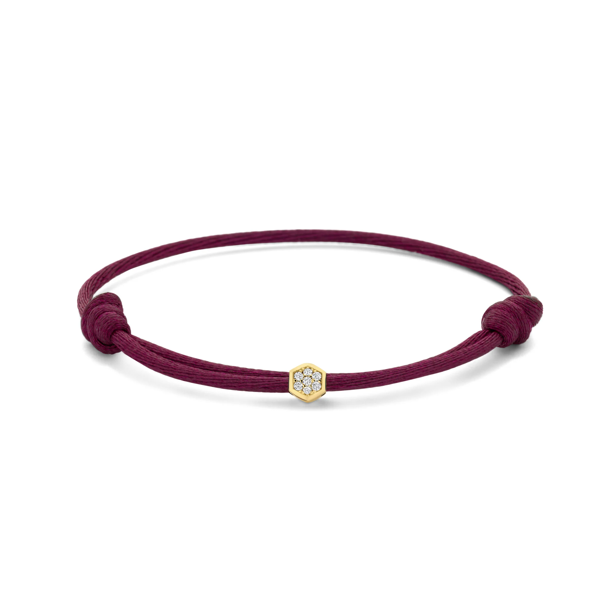 Just Franky honey bee diamond satijnen armband universele maat