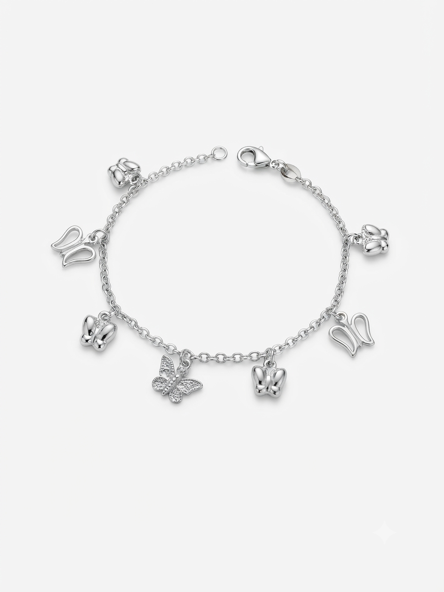 Bedel armband met vlinders 