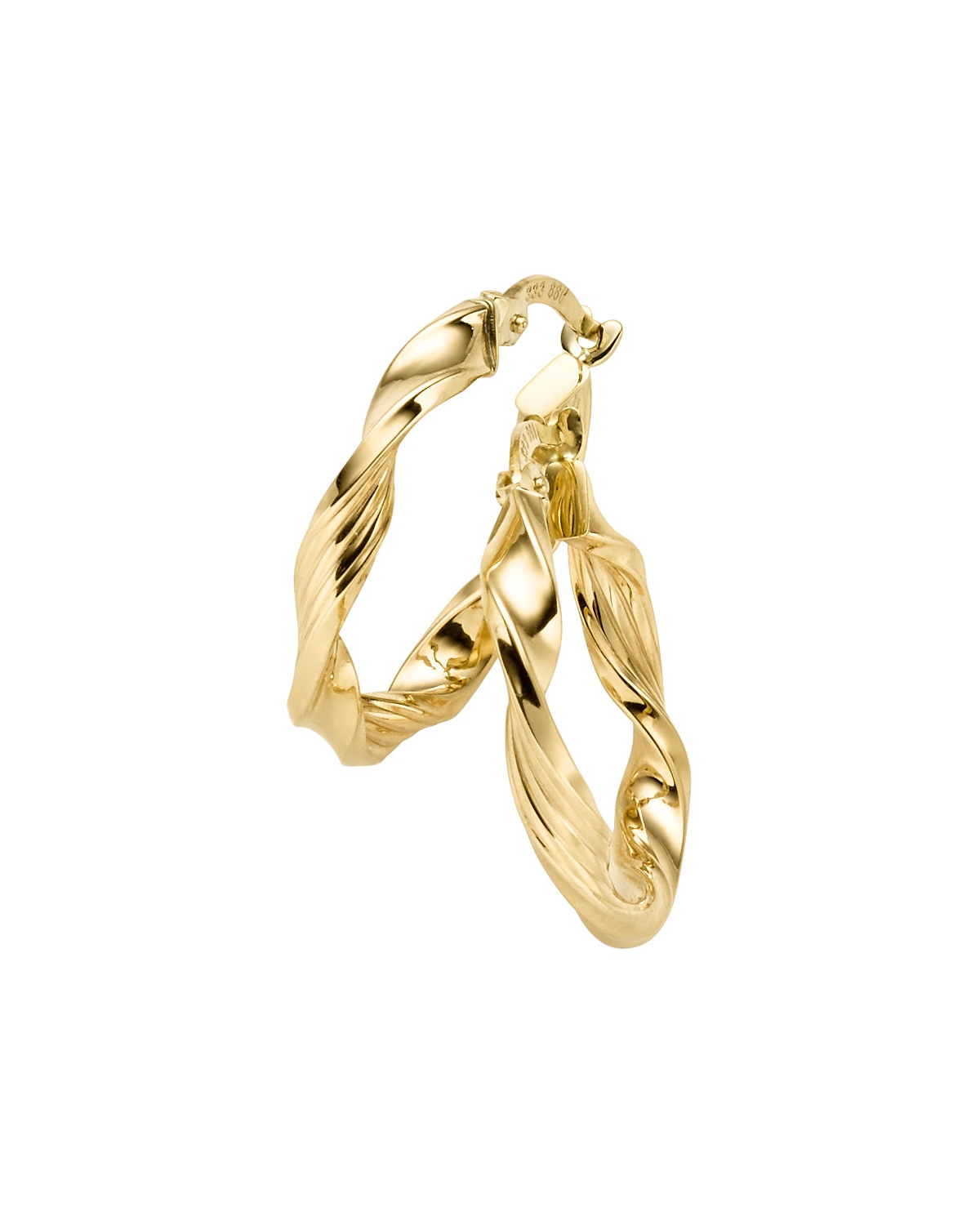 Die Creolen Gold 333 gedreht, Modellnummer 26-451, sind exquisite Schmuckst&uuml;cke aus Gelbgold. Diese eleganten Ohrringe verleihen jedem Outfit einen Hauch von Raffinesse und sind ideal f&uuml;r festliche Anl&auml;sse. Tragen Sie sie mit einem aufwendigen Abendkleid oder einem schicken Blazer, um Ihren Look abzurunden. Perfektes Accessoire f&uuml;r die Weihnachtszeit und dar&uuml;ber hinaus.