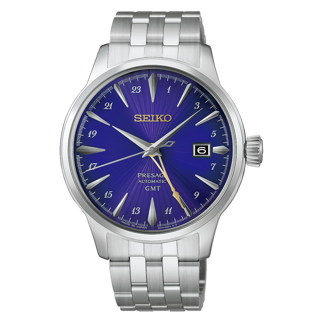 De SEIKO PRESAGE COCKTAIL TIME HCB006J1 is een elegante polshorloge met een roestvrijstalen kast en een zilverkleurige band. Met een ge&iuml;ntegreerde datumfunctie en stijlvolle afwerking, is het perfect voor formele gelegenheden of zakelijke bijeenkomsten. Combineer met een klassiek pak of nette kleding om de verfijning van dit modieuze uurwerk te benadrukken.