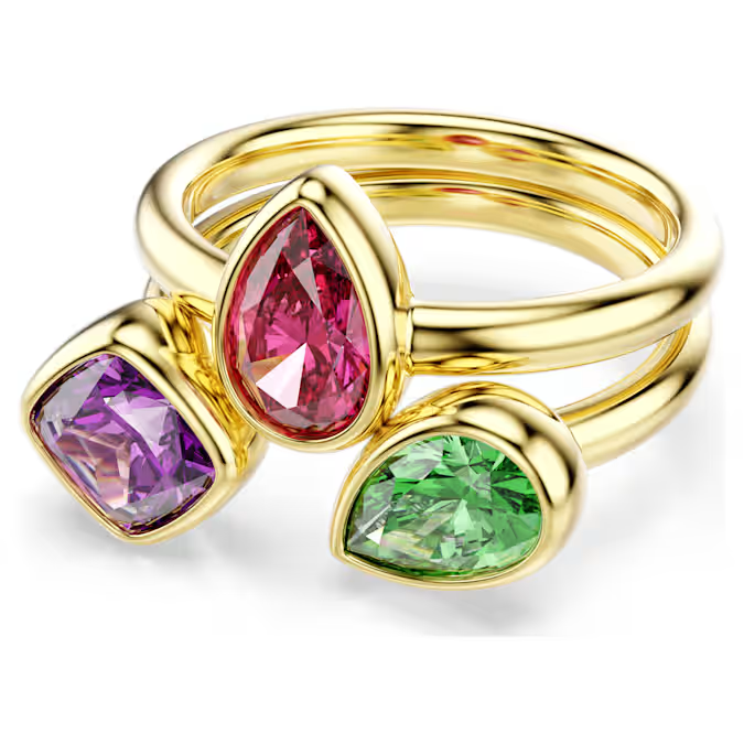 Deze set ringen is ideaal voor een vrolijke en veelzijdige styling. De sieraden zijn voorzien van levendige druppels in rood, groen en paars en kunnen los worden gedragen of samen worden gestapeld als een vreugdevol geheel. Imber-sieraden vallen in elkaar als een regenbui van verschillende metalen, rijke texturen en kristallen. Een combinatie die een zacht vleugje licht toevoegt aan alles wat je draagt.

Artikelnr.: 5753278
Collectie: Imber
Materiaal: 18k gouden afwerking, Cubic zirconia
Kleur: Meerkleurig