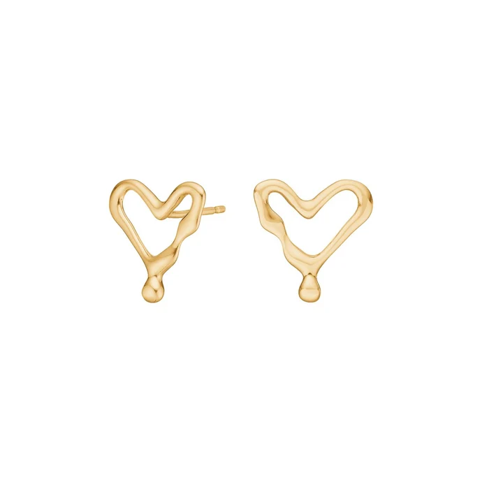 Entdecken Sie die vergoldeten Silber-Ohrstecker in Herzform,Diese neuen Steckerohrringe sind das perfekte Accessoire f&uuml;r jeden Anlass. Tragen Sie sie allein f&uuml;r einen dezenten Look oder kombinieren Sie sie mit anderen Schmuckst&uuml;cken f&uuml;r einen stilvollen Auftritt. Perfekt f&uuml;r den t&auml;glichen Gebrauch oder als besonderes Geschenk. Kategorie: Echtschmuck.