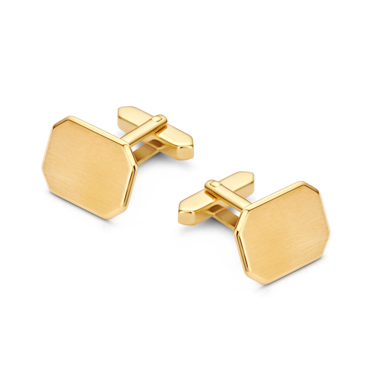 De productkenmerken van de goudvergulde manchetknopen modelnummer 2104432 omvatten een combinatie van gepolijste en matte afwerkingen. Ze vallen onder de categorie ACCESSOIRES, specifiek MANCHETKNOPEN. Deze elegante accessoires worden het best gedragen bij formele en zakelijke gelegenheden, ideaal in combinatie met een stijlvol overhemd met dubbele manchet. Perfect voor een verfijnde uitstraling.