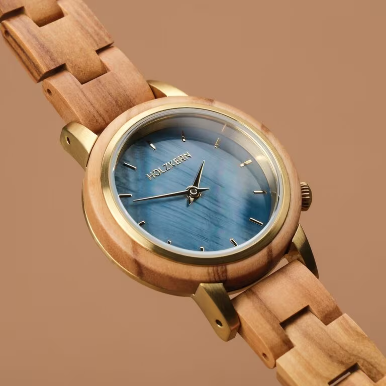 Holzkern Horloge Antrim (olijf/parelmoer) 