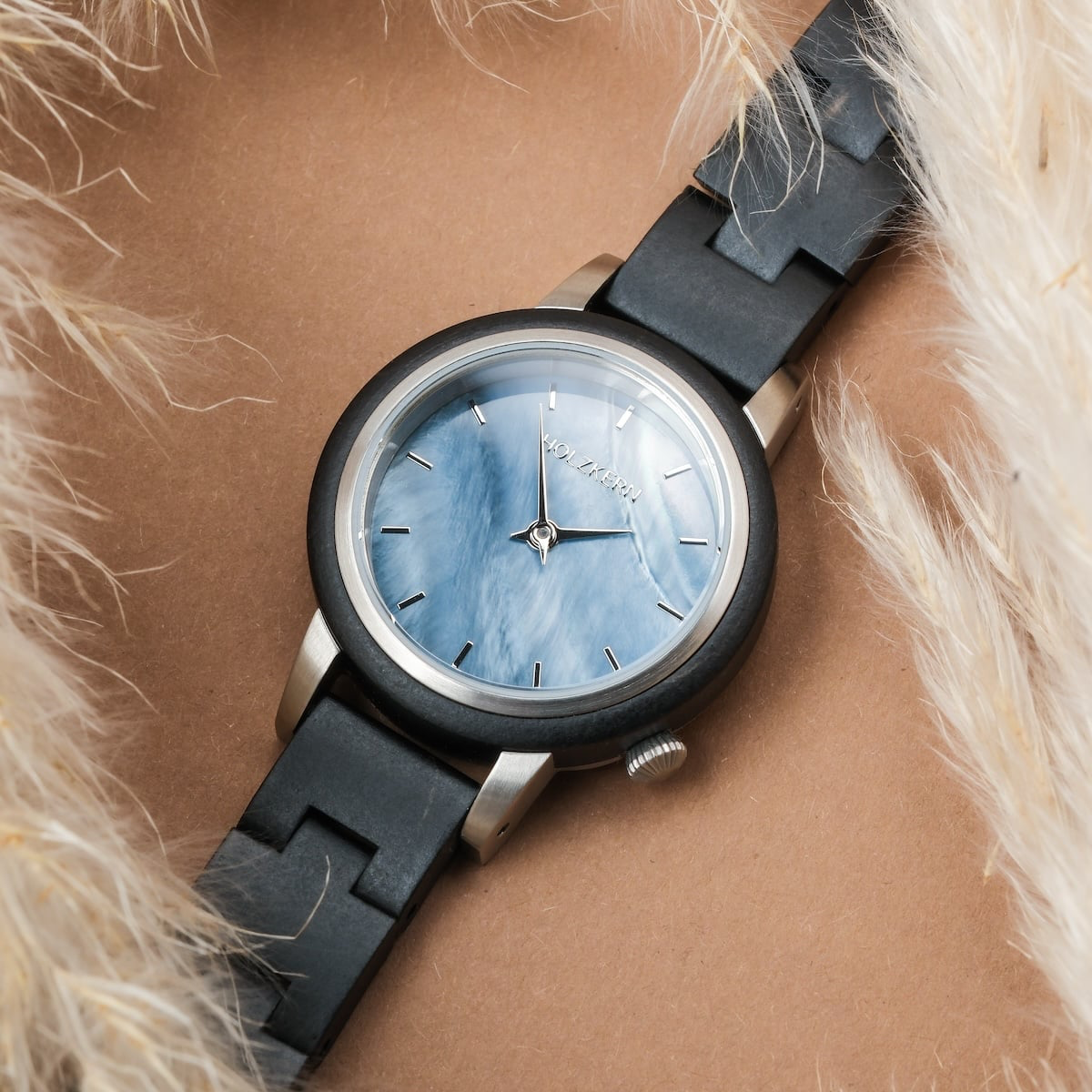 Holzkern Horloge Big Sur (ahorn/parelmoer)