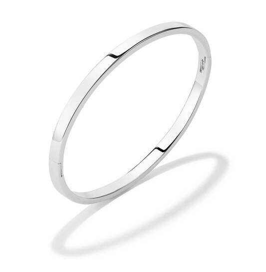 Huiscollectie - Zilveren bangle armband Small Vierkant 4x56mm - 104.1157.04