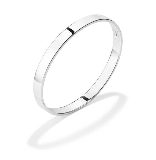 Huiscollectie - Zilveren bangle armband ovaal massief 8x68mm XL - 104.1161.08