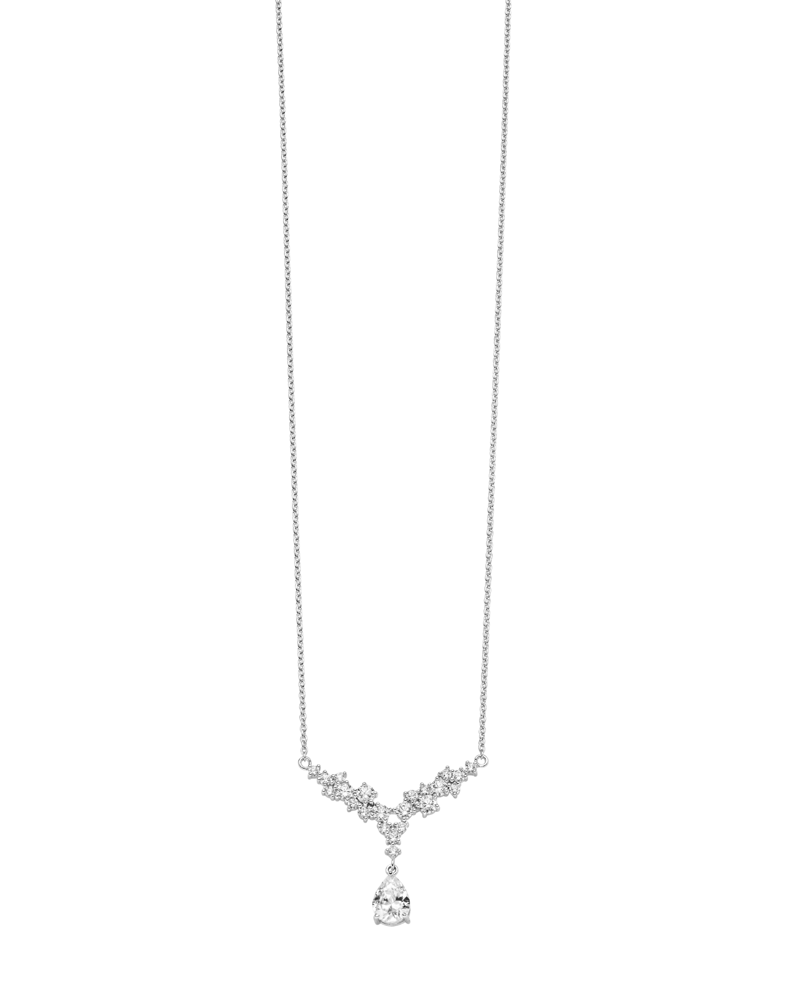 Die Halskette Collier Silber mit Zirkonia, Modellnummer 26-473, besticht durch ihr elegantes Design mit funkelnden Zirkonia-Steinen. Sie geh&ouml;rt zur Kategorie Schmuck, speziell als Halskette. Tragen Sie dieses zeitlose Accessoire am besten bei festlichen Anl&auml;ssen oder als eleganten Hingucker im Alltag. Ideal als Geschenk oder als luxuri&ouml;se Erg&auml;nzung Ihrer Schmucksammlung.