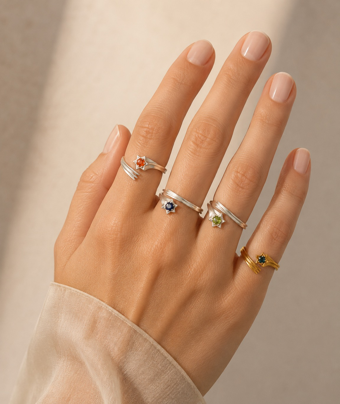 Der Ring Sternschnuppe Au 750 BI. mit Brillant 0,10,  besticht durch sein edles Design und hochwertige Materialien. Tragen Sie diesen zeitlosen Schmuck am besten zu eleganter Abendgarderobe oder bei besonderen Anl&auml;ssen, um dessen Glanz zu betonen. Ein unverzichtbares Accessoire f&uuml;r jeden Schmuckliebhaber. Ringweite variabel einstellbar