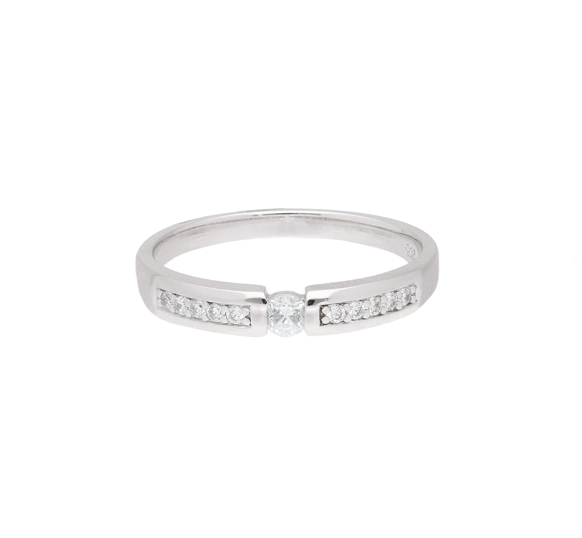 Max Fr&ouml;hlich Handschmuck Ref.-Nr.: ARI1007/54 925/rh/- Silber, Rhodiniert Zirkonia  Wei&szlig; 