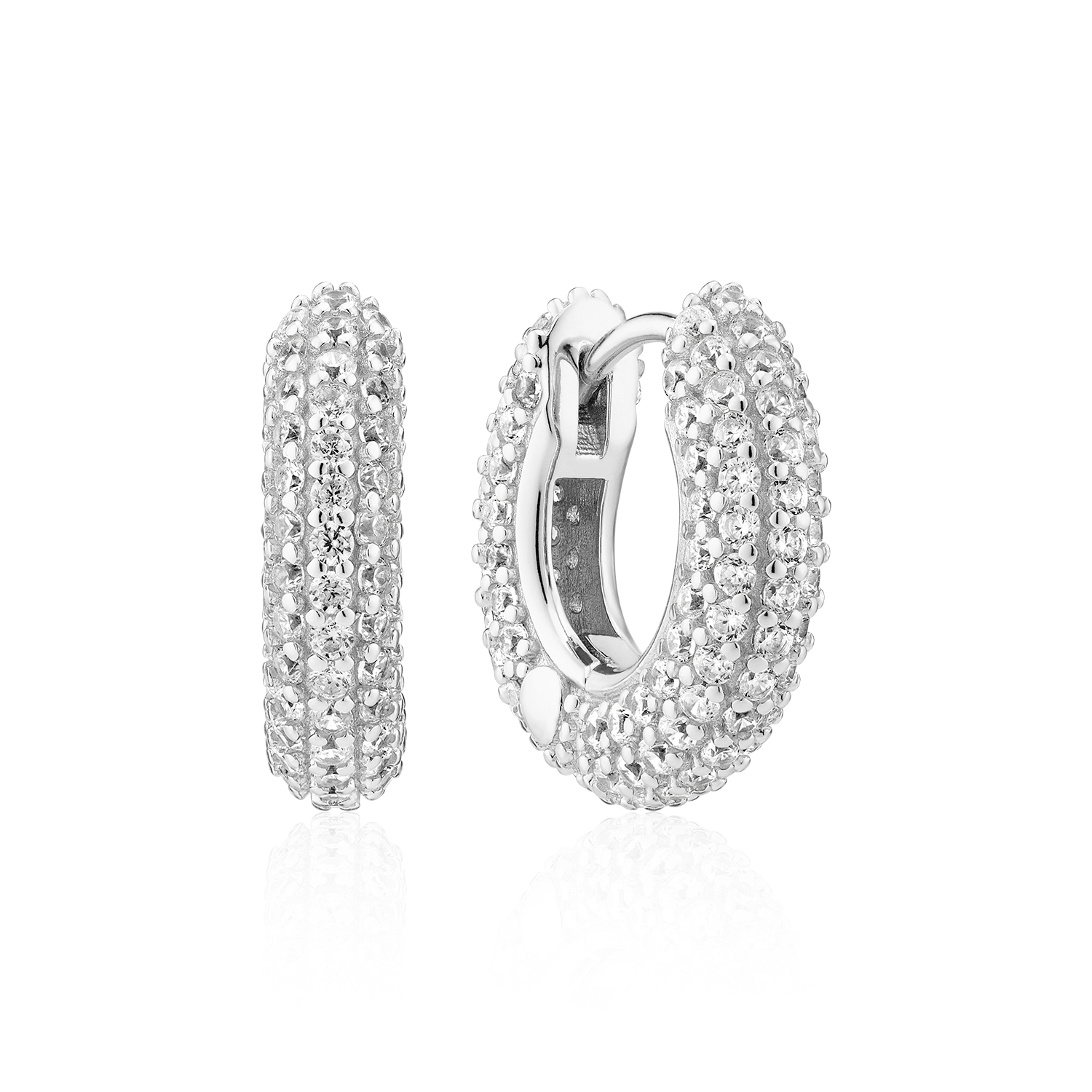 Oorringen in zilver met zirconia van het merk Sif Jakobs