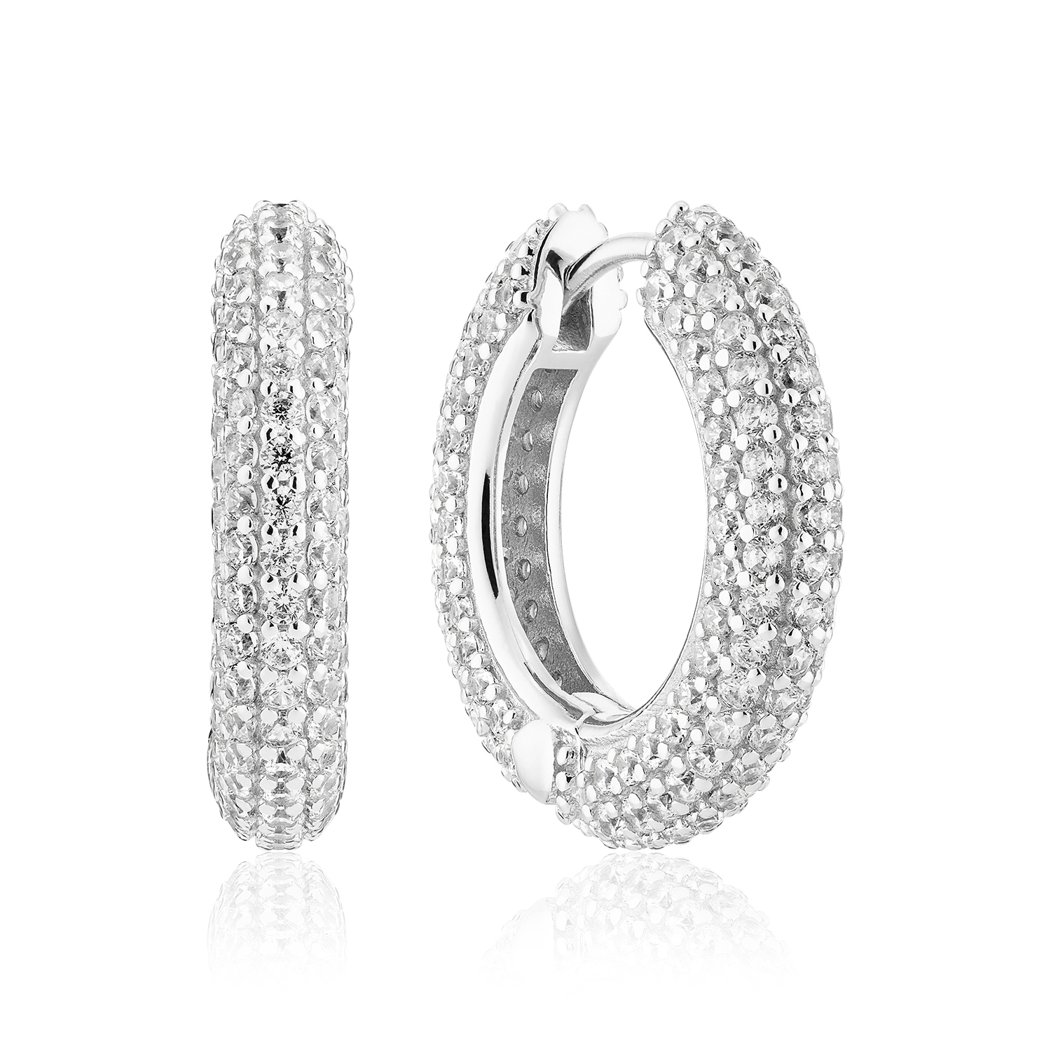 Oorringen in zilver met zirconia van het merk Sif Jakobs