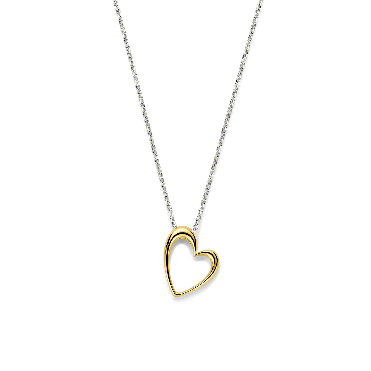 Het Zilveren collier met verguld hart 2200508 van onbepaald merk, modelnummer 2200508, biedt een prachtig verguld hart aan een elegante zilveren ketting. Perfect voor dagelijks gebruik of speciale gelegenheden, dit collier voegt een vleugje verfijning toe aan elke outfit. Draag het solo voor een minimalistische look of combineer met andere sieraden voor extra glamour.
