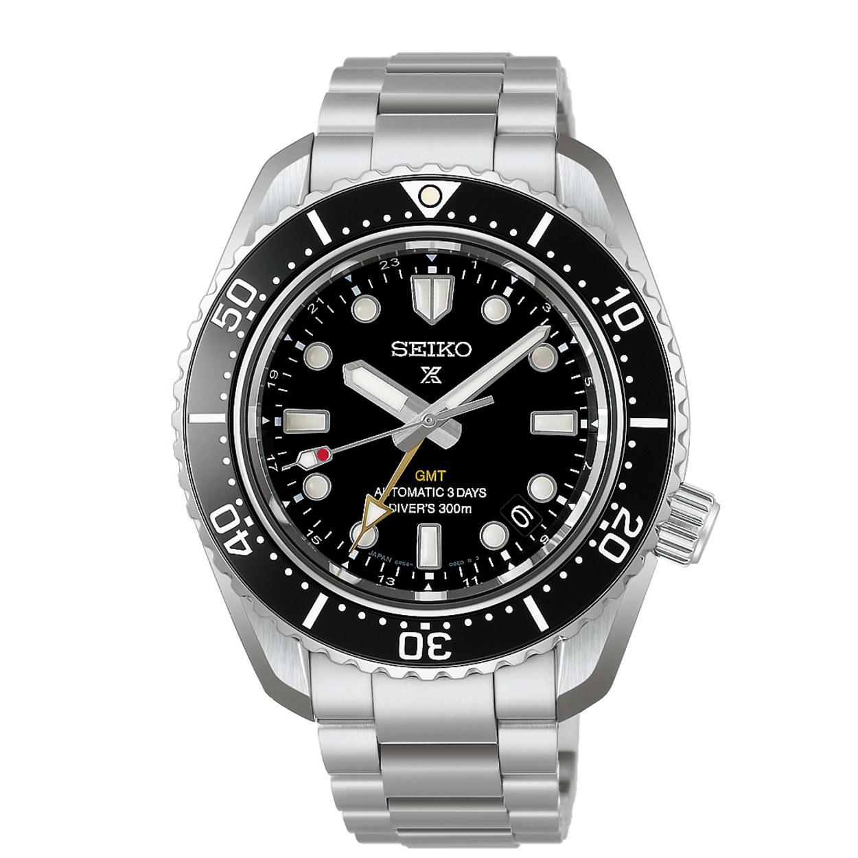 De Seiko Prospex GMT HBC002J1 biedt een elegante combinatie van functionaliteit en stijl. Met een zilverkleurige roestvrijstalen kast en band, een saffierglas en een zwarte wijzerplaat met puntindexen. Automatische, analoge beweging met datumfunctie. Waterbestendig tot 30 meter. Draag hem elke dag voor een verfijnde, tijdloze look. Perfect voor zowel zakelijke als casual gelegenheden.
