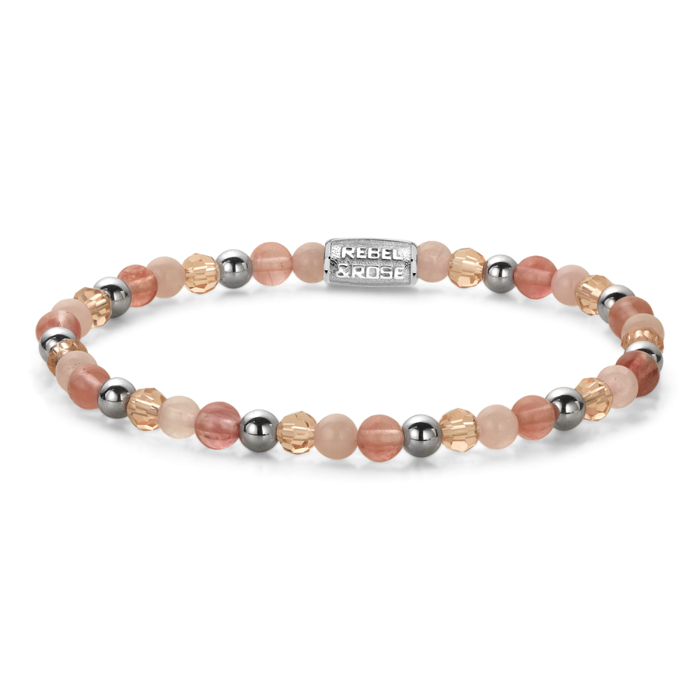 De Roses and Cherry Glam Rocks armband model RR-40186-S-S is een elegante zilverkleurige armband van 4 mm. Deze armband, in de categorie juwelen, heeft een maat van 165 mm en is perfect voor elke gelegenheid. Draag hem solo voor een subtiele look of combineer met andere armbanden voor een stijlvolle, gelaagde polsversiering.