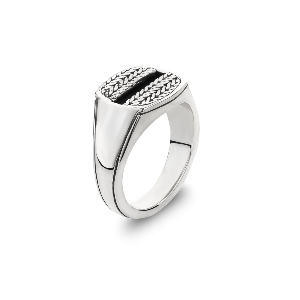 Zilveren ring Memory Lane model Eros Sqaure
