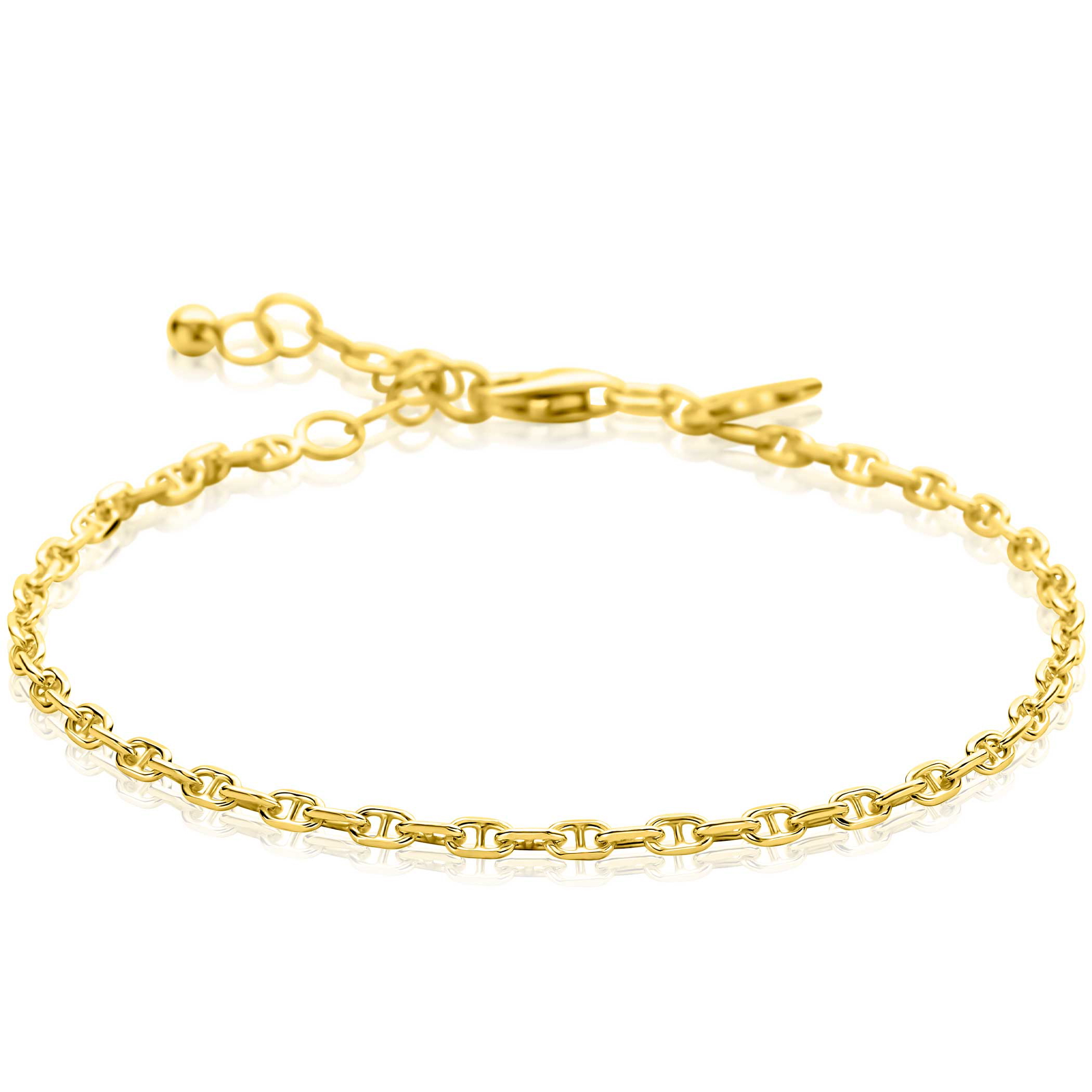 ZINZI zlv.armband gg.verg.massieve marine schakels