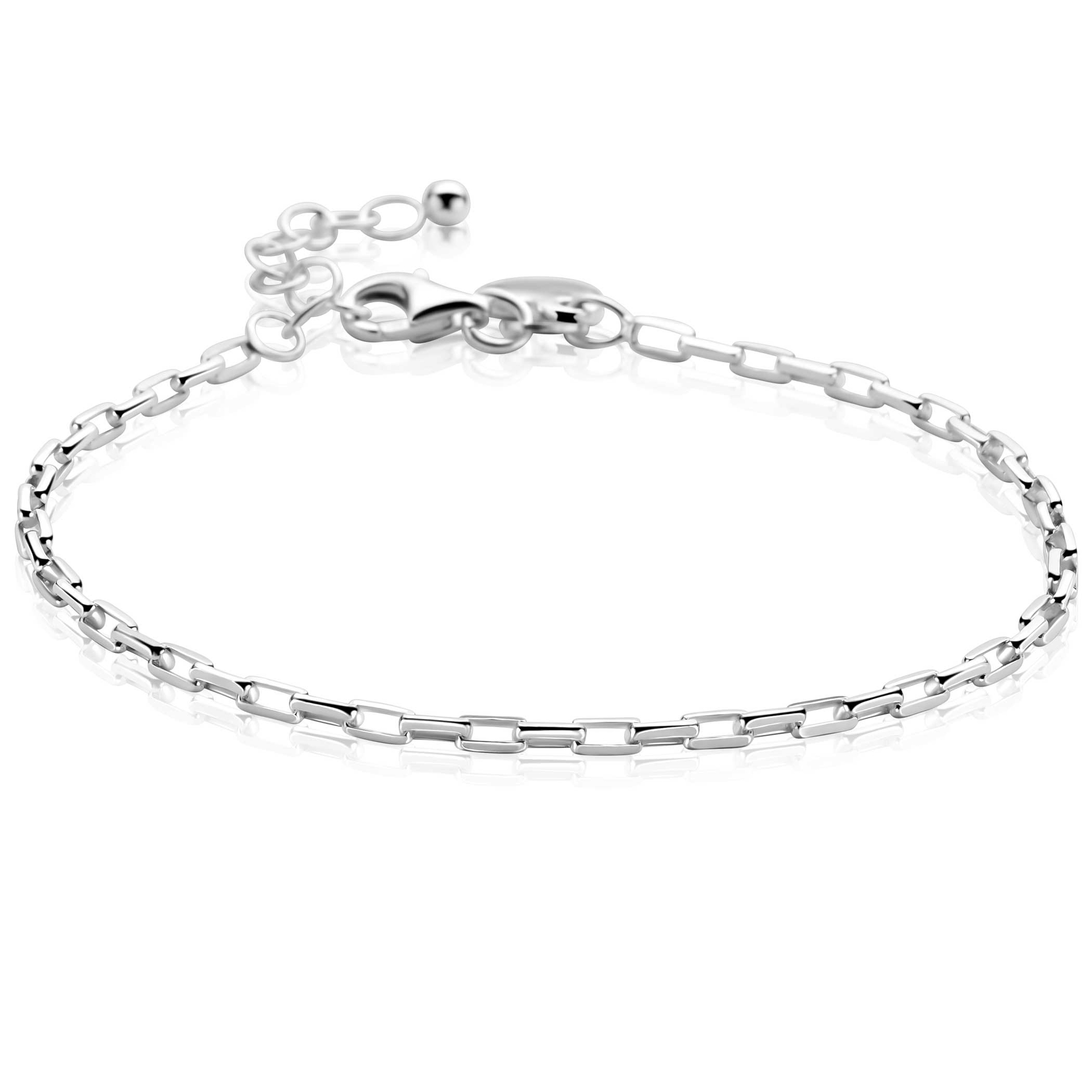 De ZINZI zlv. armband, met modelnummer ZIA2845, is een massieve geslepen ankerarmband van zilverkleurig zilver. Deze elegante armband, met een lengte van 180 mm, past perfect om de pols voor een verfijnde look. Draag deze zilveren armband solo of combineer met andere sieraden voor een stijlvolle en tijdloze uitstraling.