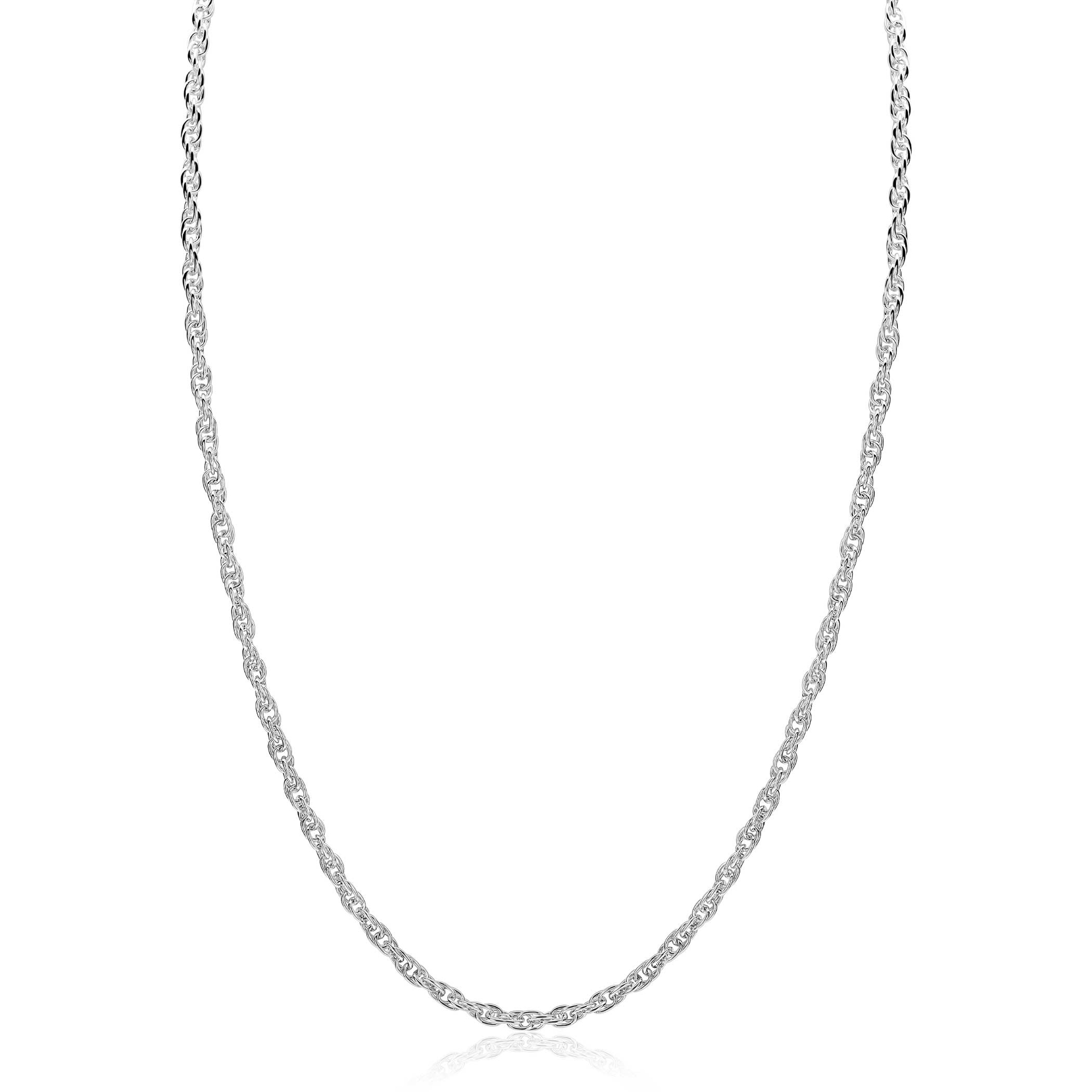 ZINZI zilveren massieve koord ketting (2,6mm breed) 42-45cm ZIC2844