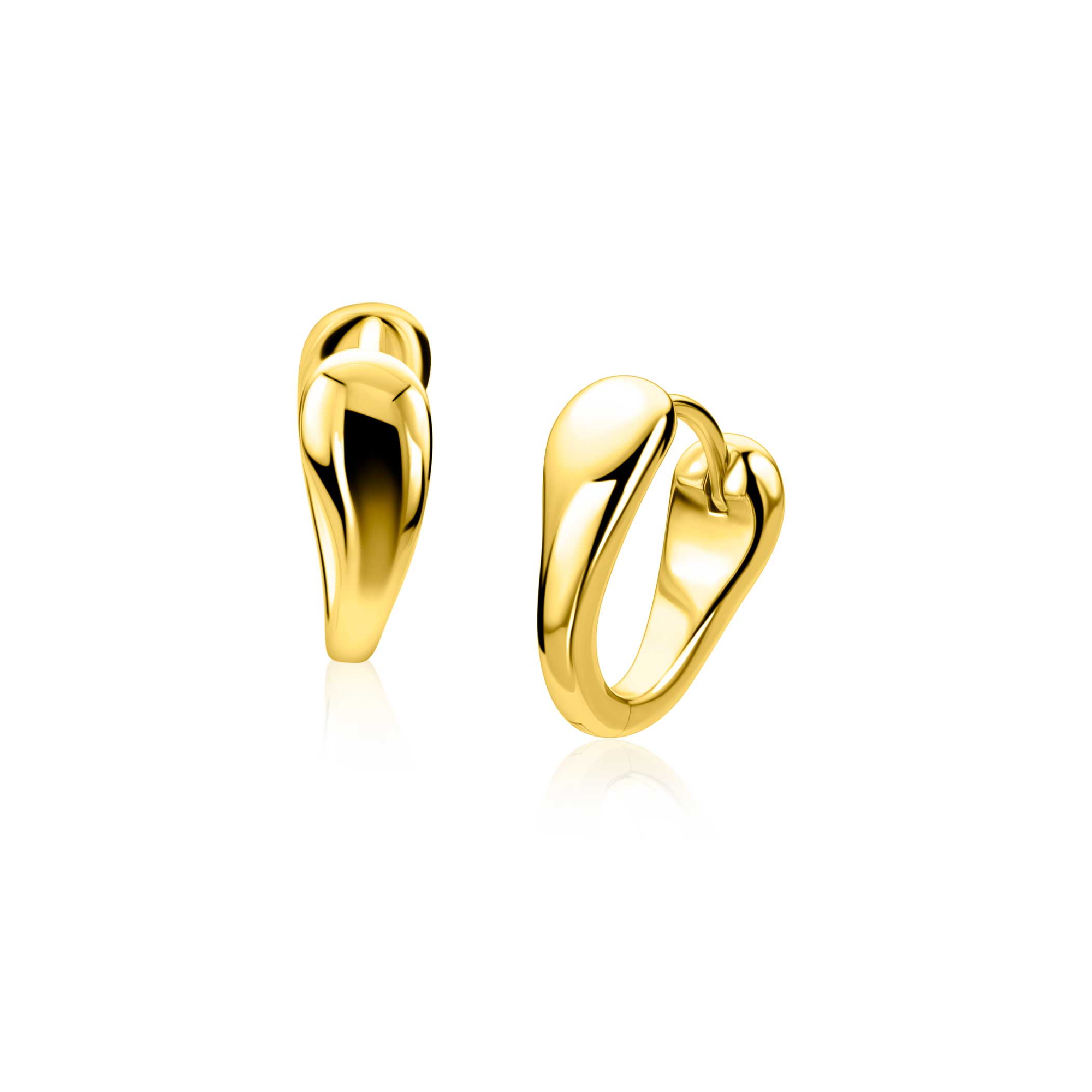 De ZINZI zlv. oorringen, model ZIO2840G, zijn elegante creolen vervaardigd van 925 sterling zilver, verguld met goud en volledig nikkelvrij. Met hun glanzende gouden kleur stralen ze luxe uit. Draag ze voor zowel chique als casual gelegenheden en maak elke outfit compleet. Perfect voor dagelijks gebruik en speciale gelegenheden.