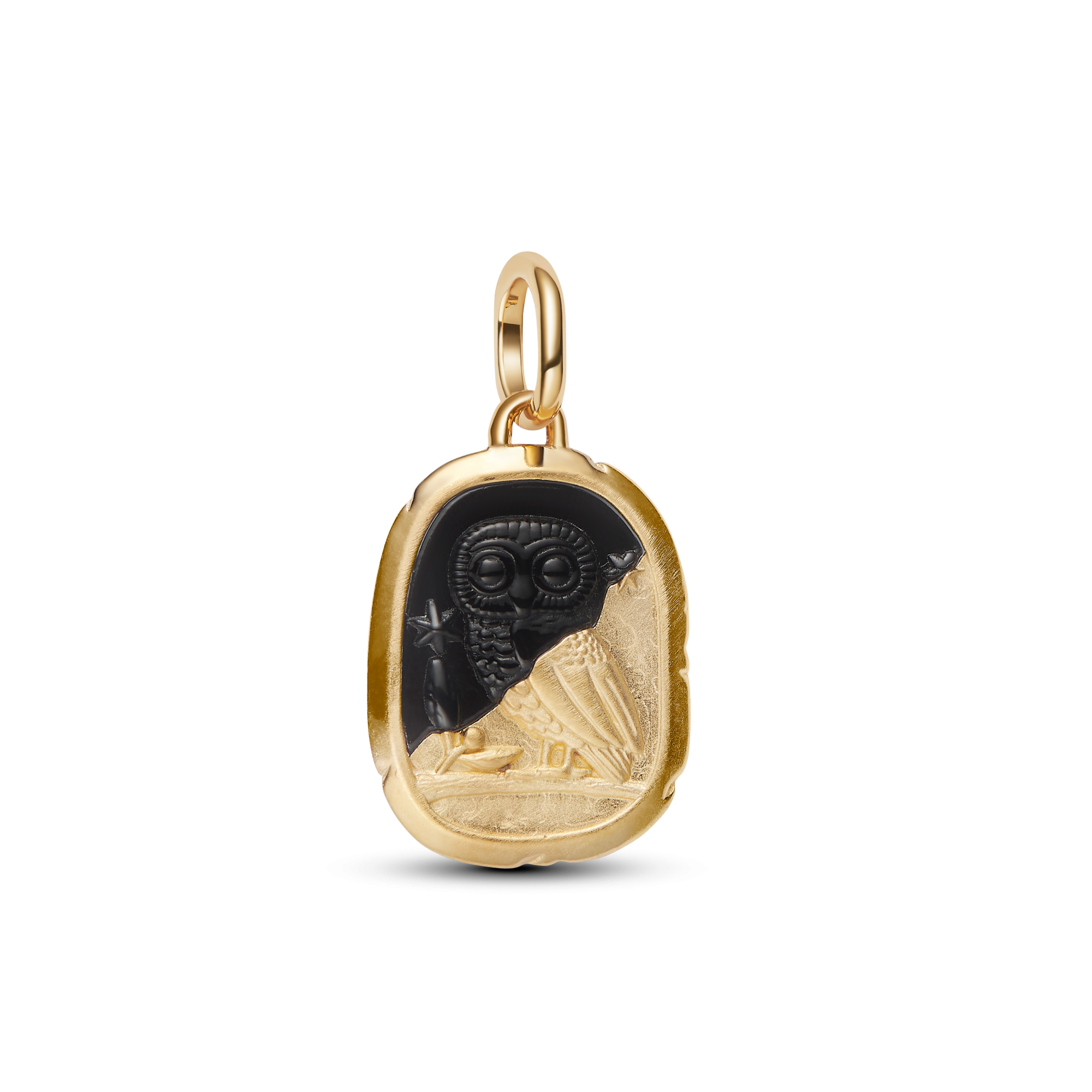 Pandora - Shine, onedel, verguld, Owl met black crystal - 764805C01
