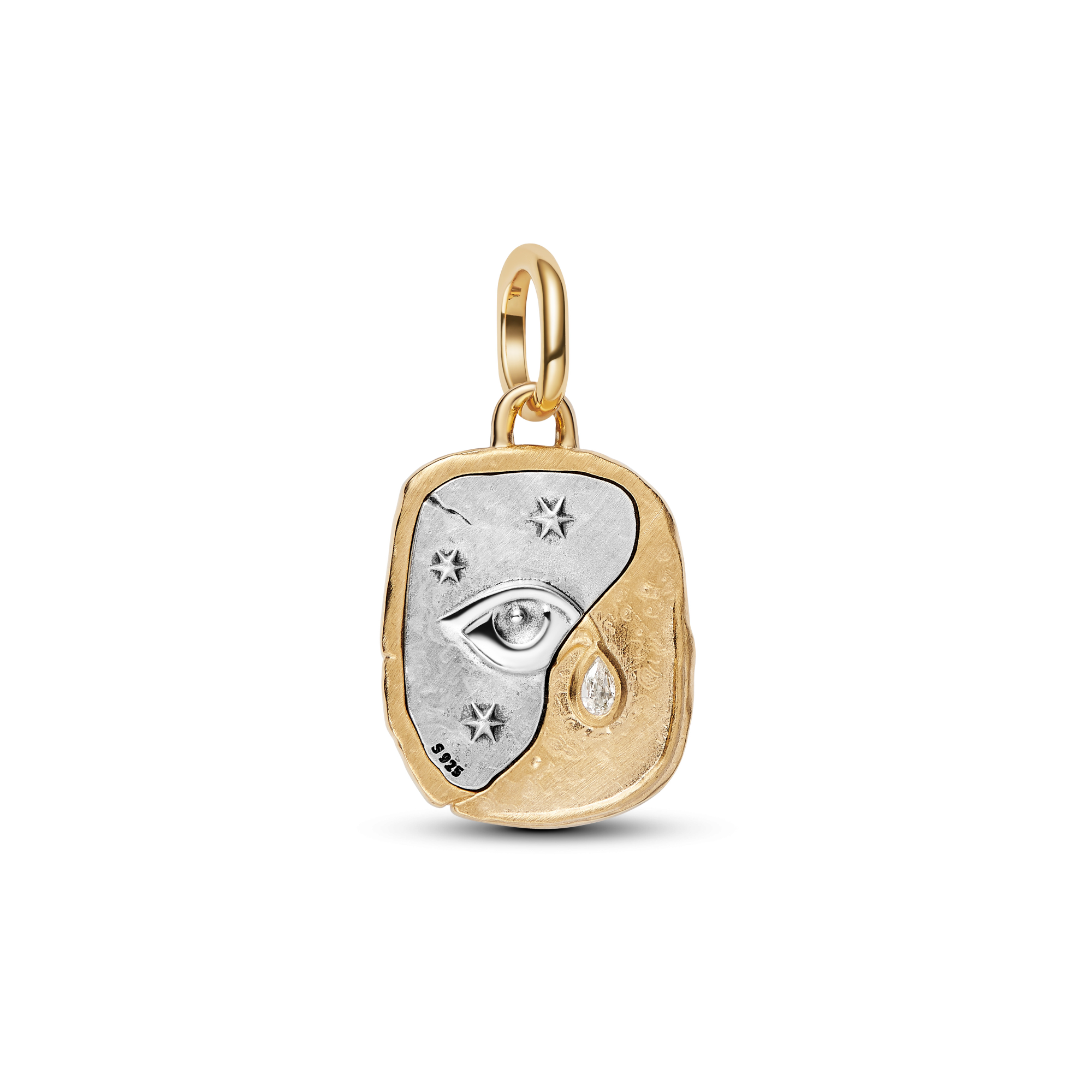 Pandora - zilveren bedel, deels verguld, Eye met zirconia bezet - 764808C01