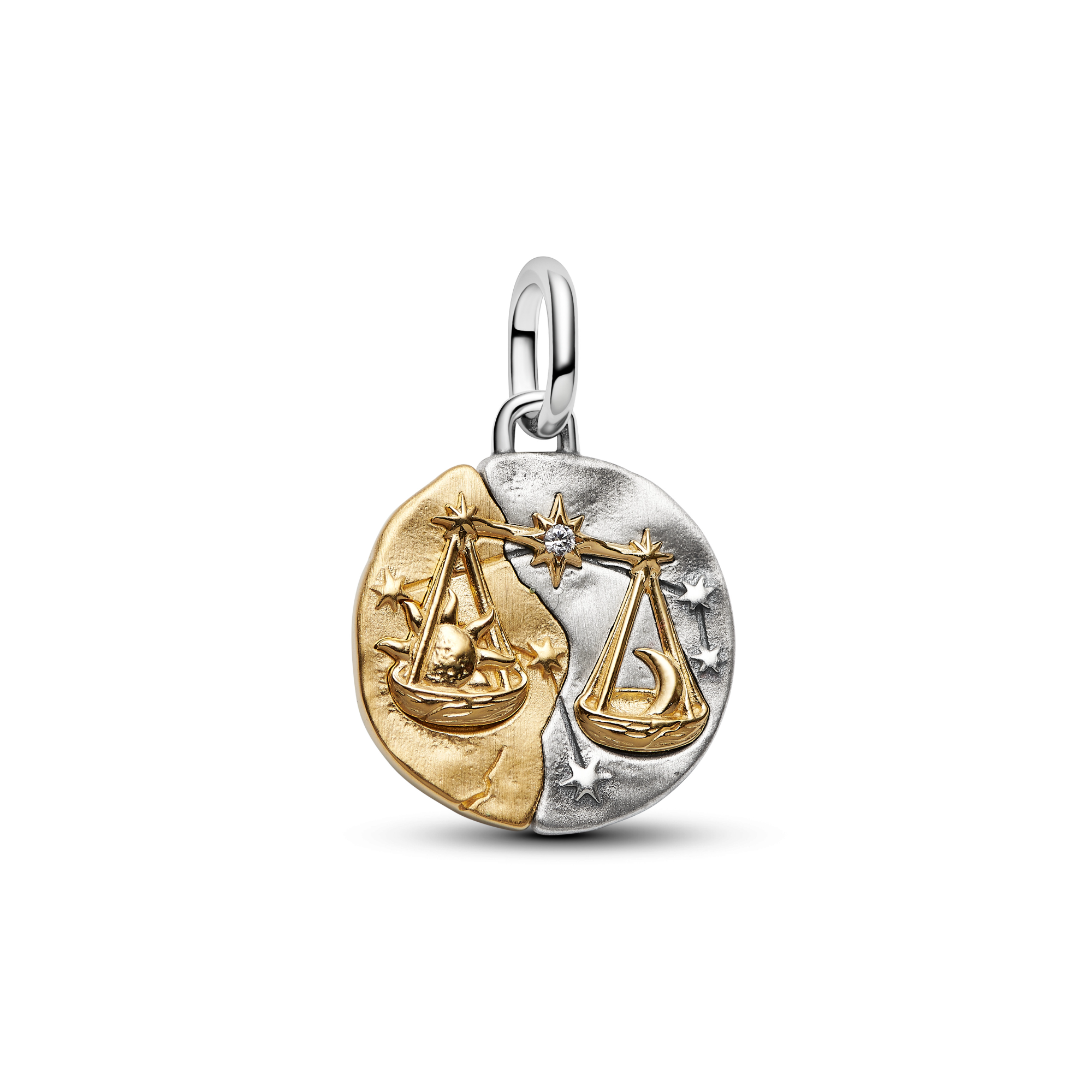 Pandora - Zilveren Zodiac bedel, deels verguld, Libra / Weegschaal - 764983C01