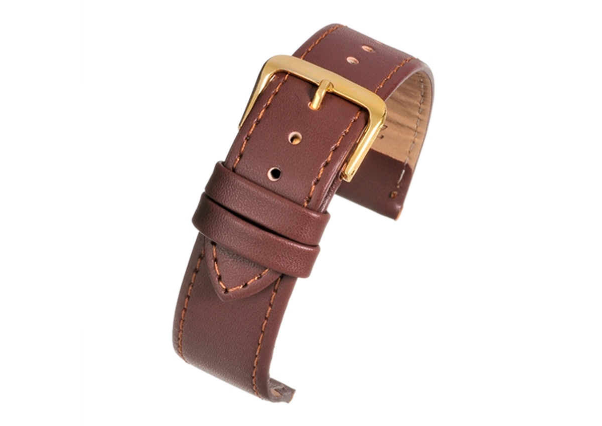 Huiscollectie horlogeband bruin glad 28mm