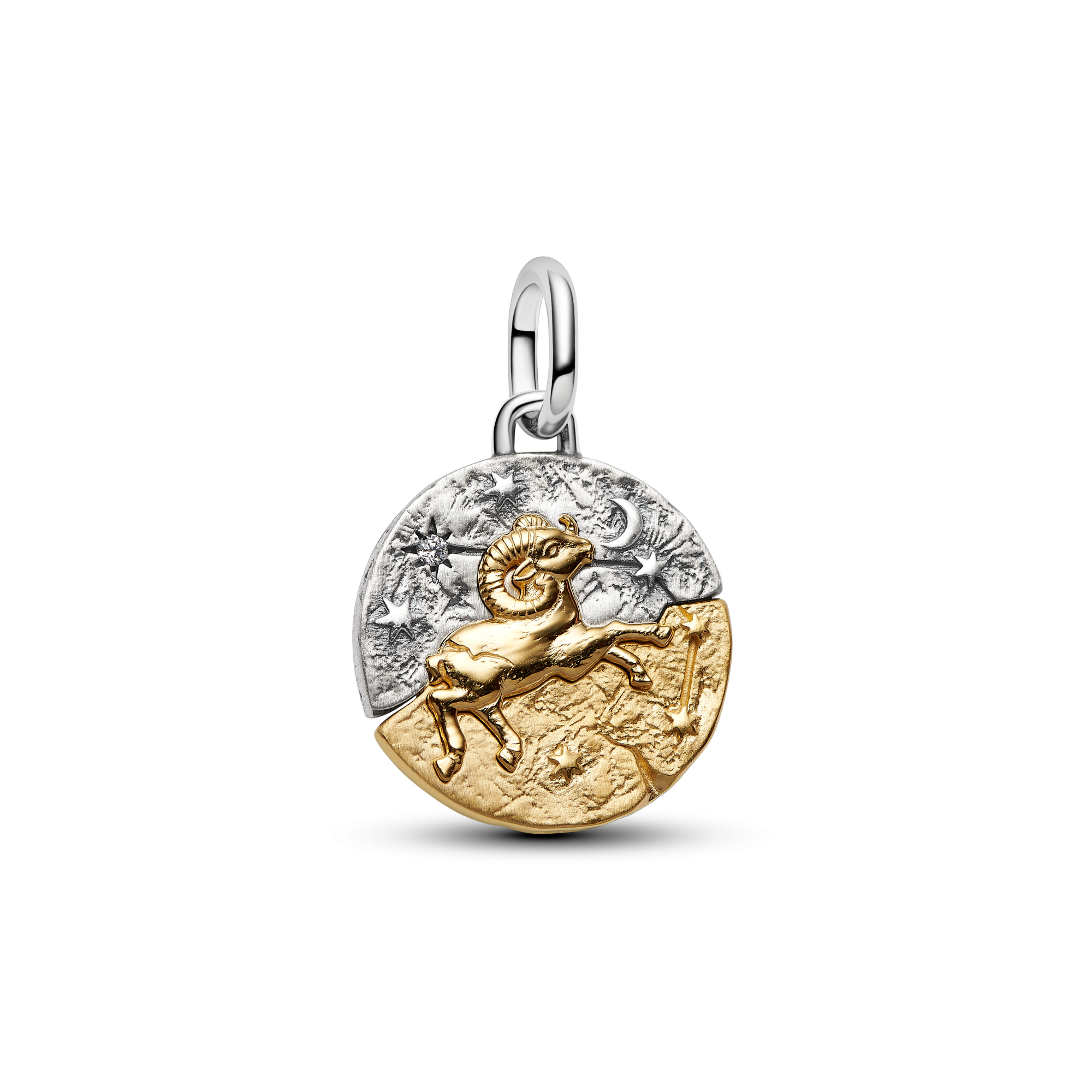 Pandora - Zilveren Zodiac bedel, deels verguld, Aries / Ram - 764993C01