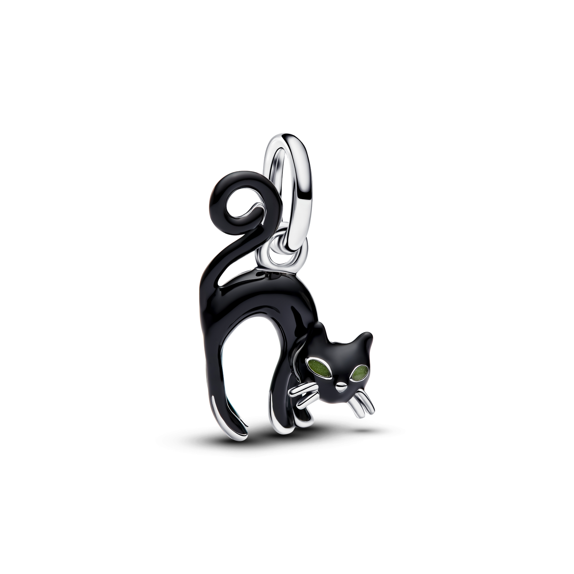 Pandora - Zilveren bedel black cat glow in the dark en emaille - 794769C01