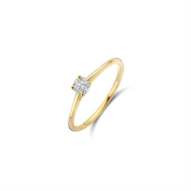 BLUSH GEELGOUDEN RING LABGROWN DIAMANT