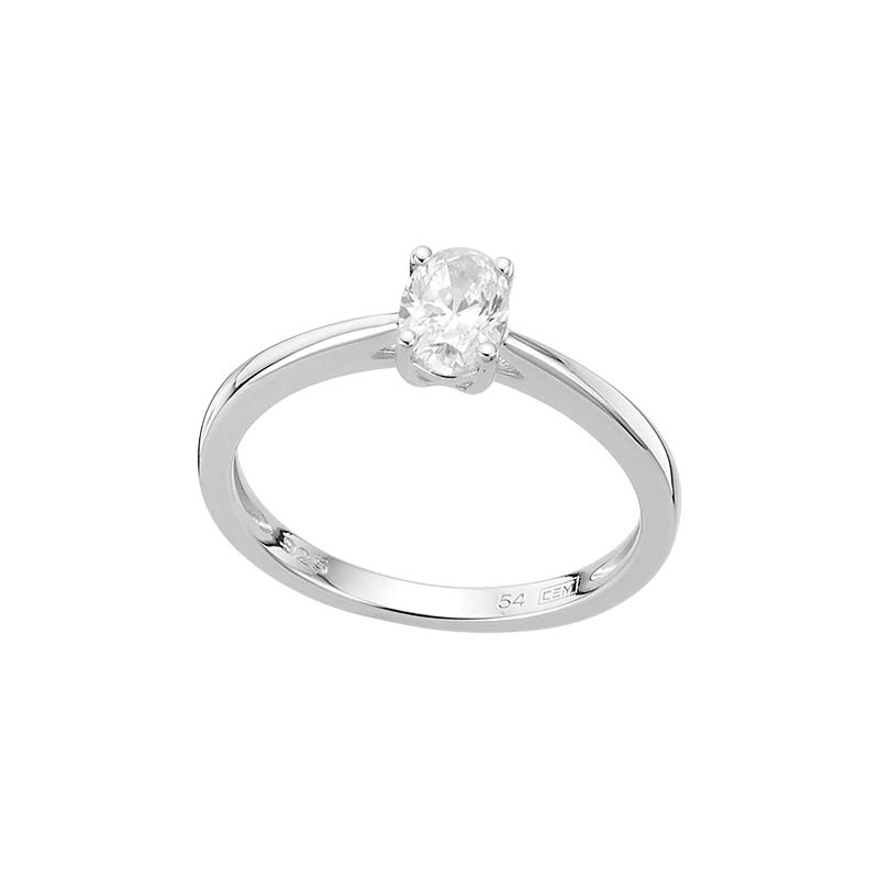 Der Damenring 1 Steiner 925 rhodiniert ist aus hochwertigem 925er Sterlingsilber gefertigt und mit einem Lab Grown Diamanten von 0,30 ct im tw/vs-Standard verziert. Ideal als Verlobungsring, besticht er durch seine zeitlose Eleganz. Tragen Sie diesen Ring zu besonderen Anl&auml;ssen oder als t&auml;glichen Lieblingsschmuck. Modellnummer: 5-217107-001. Gr&ouml;&szlig;e: 52.