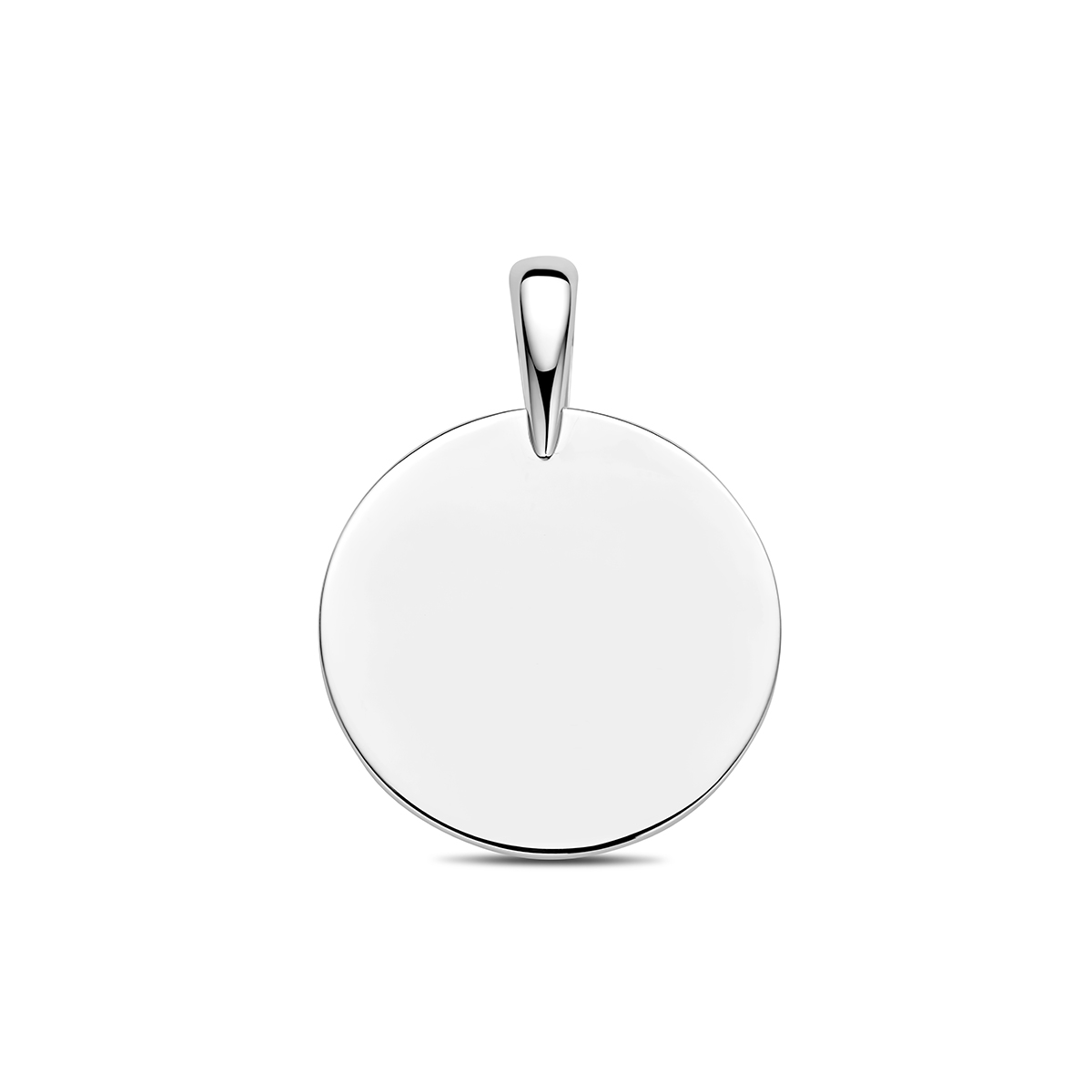 Huiscollectie - Gerhodineerd 925 zilveren graveerhanger. De hanger heeft een diameter van 17mm excl. oogje. - 1343680