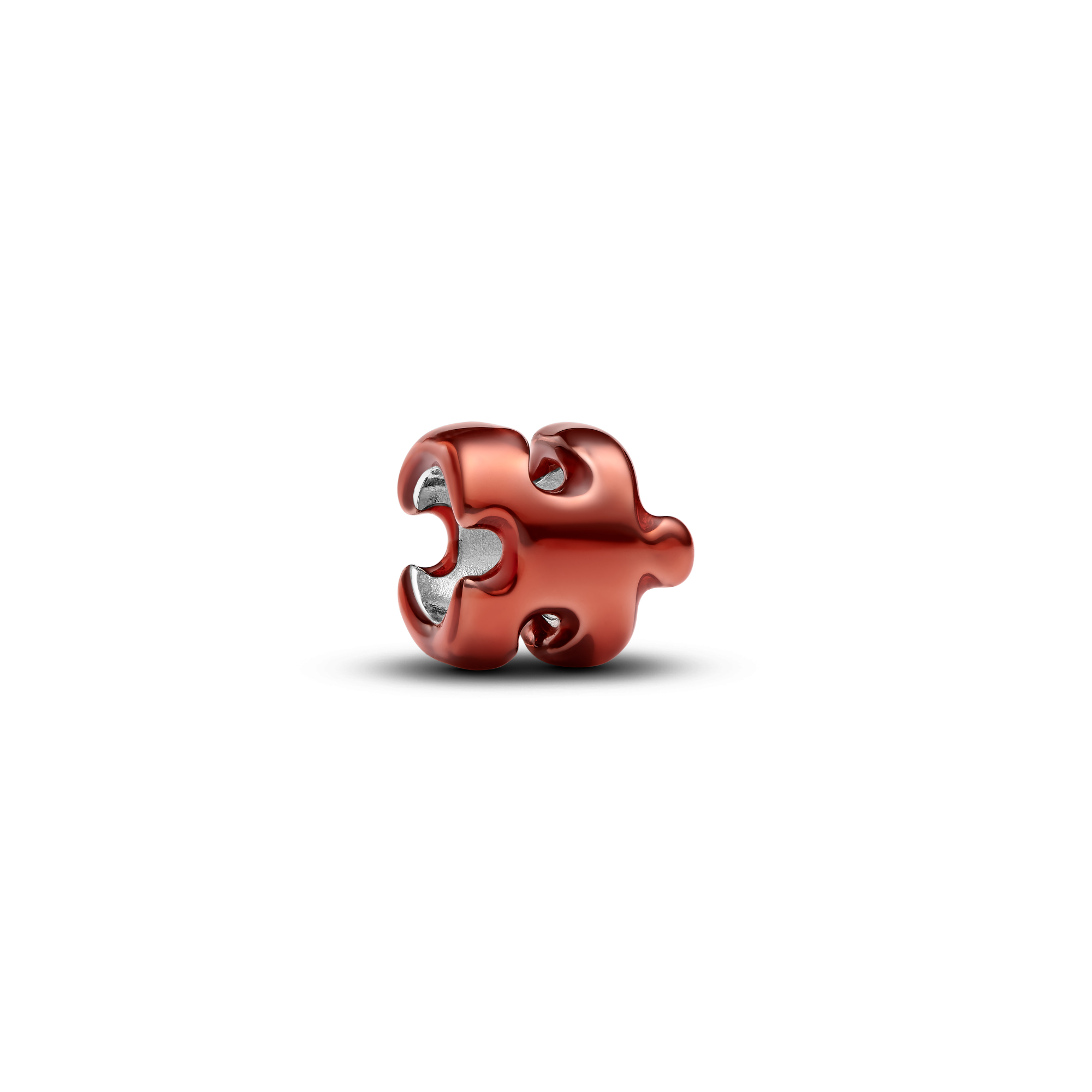 Pandora - Zilveren bedel puzzelstukje met oranje emaille - 794816C01