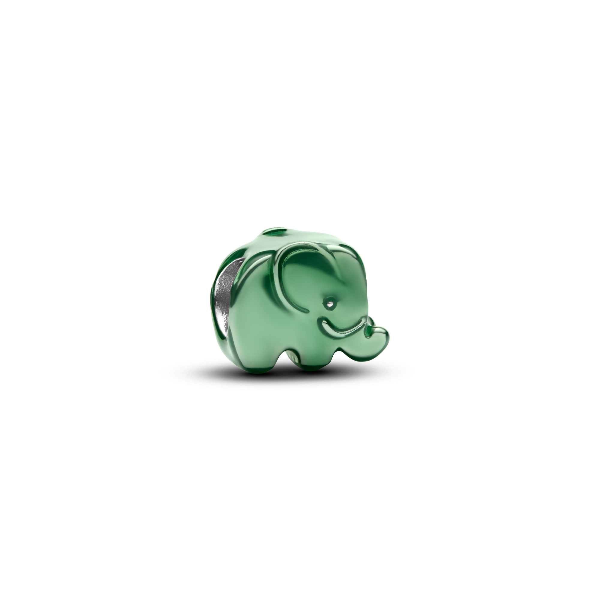 Pandora - Zilveren bedel olifant met groen emaille - 794901C01