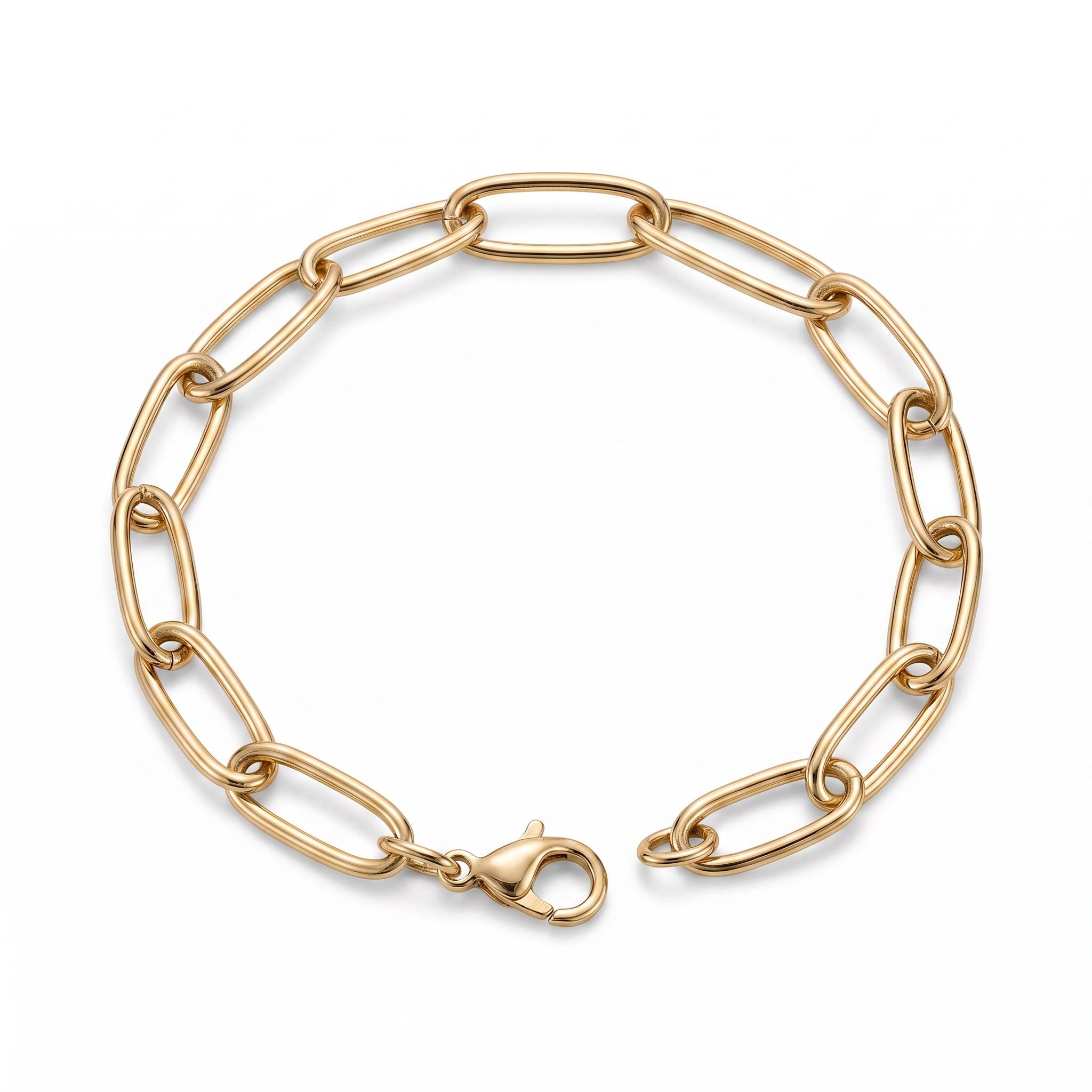 14 karaats geelgouden closed forever armband van 20 cm.