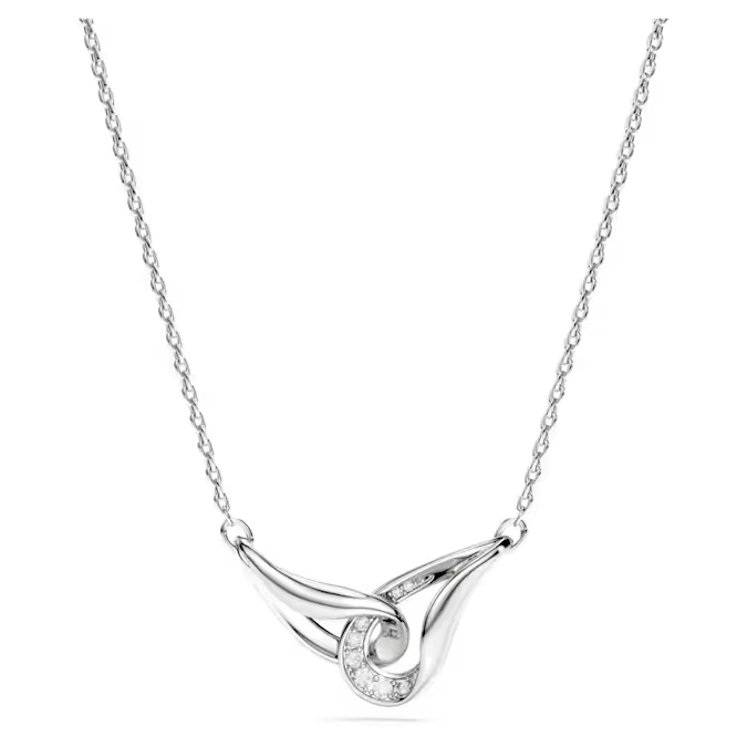 Deze in elkaar grijpende hanger staat symbool voor eenheid en verfijning. Hij is gemaakt van sterling zilver uit gerecyclede bronnen en valt op door de twee gewelfde schakels en het glinsterende pav&eacute; die je stijlvol laten stralen. Swarovski Classica geeft een nieuwe draai aan alledaagse elegantie. Deze collectie is ge&iuml;nspireerd op de Aronskelk en combineert vloeiende vormen met een strakke geometrie, allemaal ge&iuml;njecteerd met het licht van Swarovski Zirkonia.

Artikelnr.: 5740343
Collectie:  Swarovski Classica
Lengte (minimum - maximum): 38 - 43 cm
Formaat motief: 0.7 x 2.1 cm
Materiaal:  Sterling zilver, Cubic zirconia
Kleur:  Wit
Type sluiting:  Karabijn