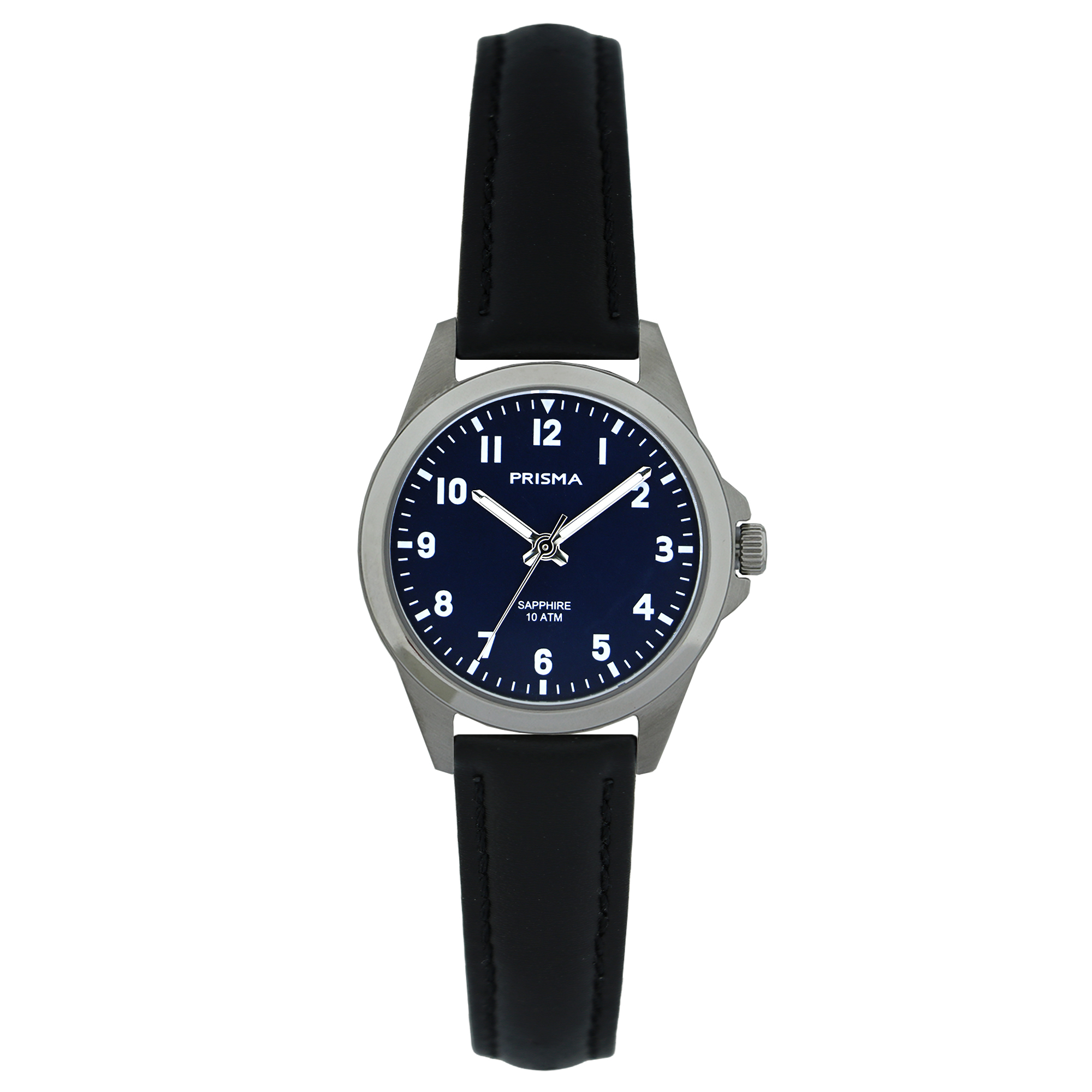 Prisma dames P3020 horloge titanium saffierglas 10 ATM donker blauw

Algemeen
Geslacht: dames
Model: P.3020

Voordelen
band echt leder zwart
wijzerplaat blauw met witte cijfers
kast geschikt voor mensen met een allergie
draagcomfort door licht gewicht
glas is zeer krasvast
slimeline model (minder dan 7.75 mm dik)
designed in the Netherlands
maat kast 29mm (breedte) 7,75mm (dikte)


