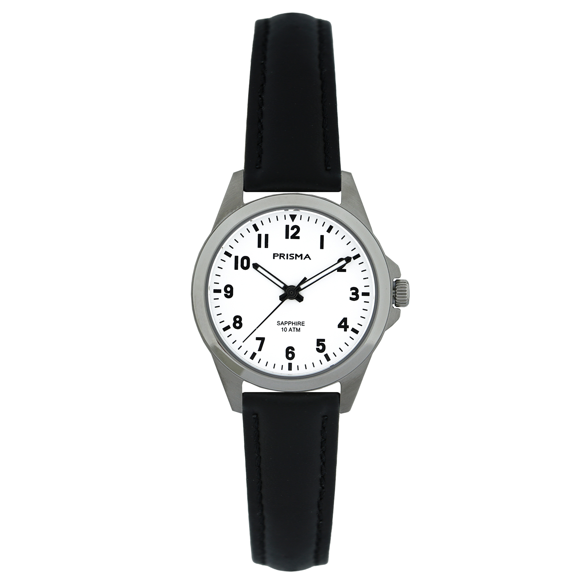 Prisma dames P3021 horloge titanium saffierglas 10 ATM wit

Algemeen
Geslacht: dames
Model: P.3021

Voordelen
band echt leder zwart
wijzerplaat wit met zwarte cijfers
kast geschikt voor mensen met een allergie
draagcomfort door licht gewicht
glas is zeer krasvast
slimeline model (minder dan 7.75 mm dik)
designed in the Netherlands
maat kast 29mm (breedte) 7,75mm (dikte)

