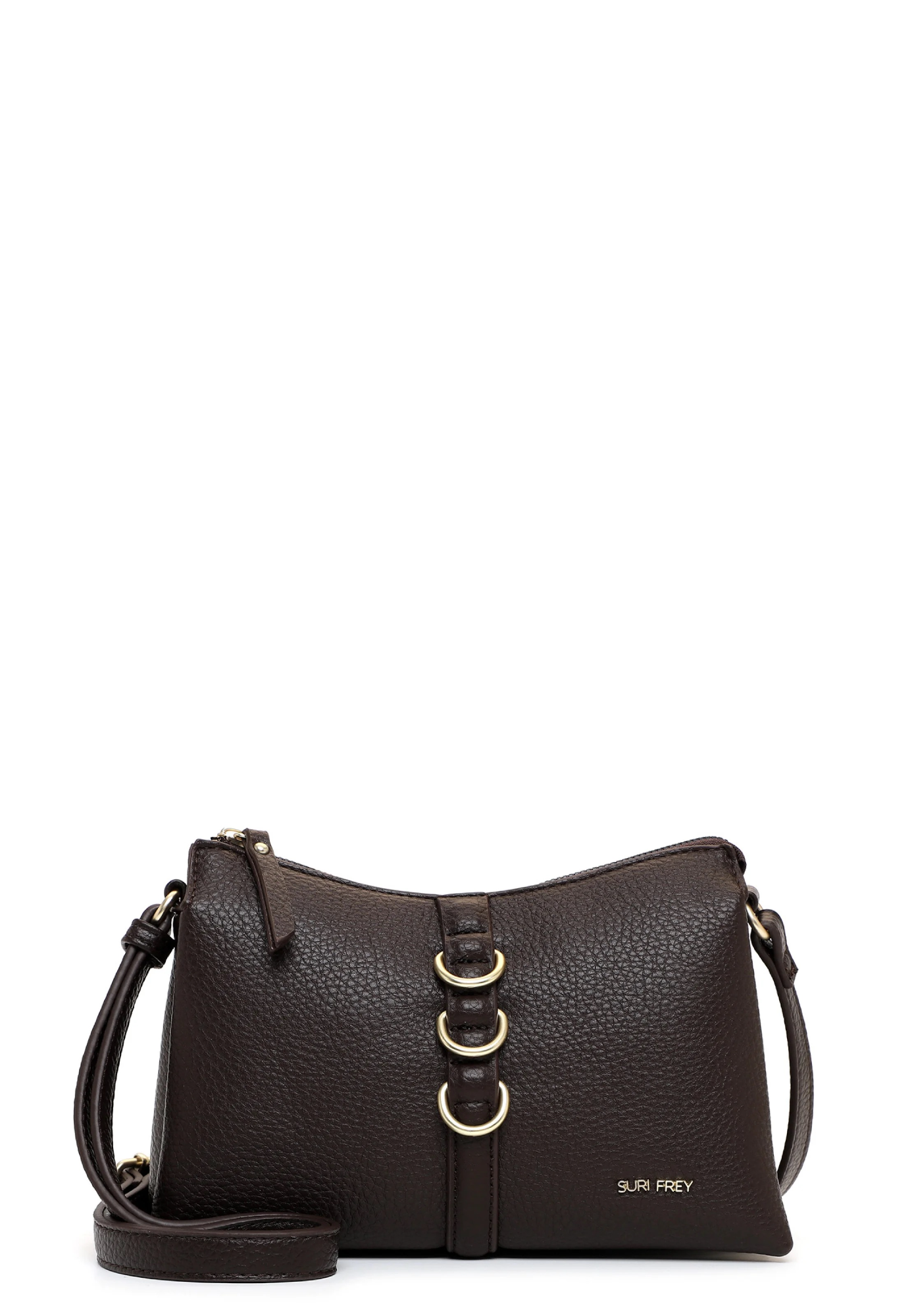 SURI FREY SFY Thessy Crossbody Bag &ndash; stijlvol, compact en praktisch
De SURI FREY SFY Thessy Crossbody Bag is een stijlvolle metgezel voor iedere dag. Het compacte design houdt je belangrijkste spullen dichtbij en zorgt ervoor dat je essentials gemakkelijk bereikbaar blijven. Ideaal voor onderweg, tijdens een dagje in de stad of voor dagelijkse afspraken.
Modern design met een urban uitstraling
De SFY Thessy combineert een rustige, eigentijdse look met een praktisch karakter. De opvallende SURI FREY-logopatch zorgt voor een herkenbaar accent en geeft de tas een moderne urban uitstraling.
Comfortabel te dragen
Dankzij de praktische schouderband draag je de SFY Thessy comfortabel crossbody of over de schouder. De tas blijft prettig dicht bij het lichaam, zodat je je vrij kunt bewegen en je handen vrij houdt tijdens je dagelijkse bezigheden.
Overzichtelijk interieur
De binnenkant is praktisch ingedeeld, zodat belangrijke spullen overzichtelijk opgeborgen kunnen worden. De extra binnenvakken zorgen voor meer structuur en maken het eenvoudig om je dagelijkse essentials snel terug te vinden.
Veilig afgesloten
Het hoofdvak is voorzien van een ritssluiting. Hierdoor blijven je persoonlijke spullen veilig opgeborgen en kun je de tas zorgeloos meenemen tijdens al je dagelijkse activiteiten.
Diervrije materialen
De SFY Thessy is ontworpen voor iedereen die waarde hecht aan stijl, een moderne uitstraling en bewust gekozen materialen. De tas is gemaakt met diervrije materialen en combineert een eigentijds silhouet met praktisch gebruiksgemak.
Productdetails
Merk: SURI FREY
Model: SFY Thessy Crossbody Bag
Lengte: 6 cm
Breedte: 25 cm
Hoogte: 16 cm
Draagwijze: crossbody / over de schouder
Sluiting: ritssluiting
Indeling: hoofdvak met praktische binnenvakken
Materiaal: diervrije materialen