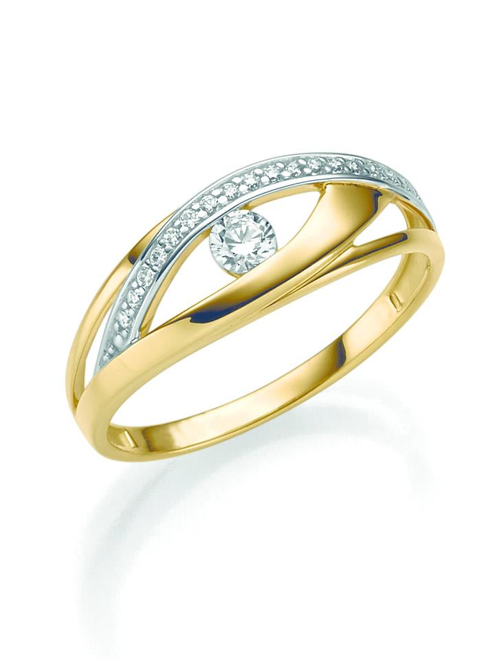 Max Fr&ouml;hlich Ringe Ref.-Nr.: 23-238/56 333/- Gold, gelb Zirkonia  Wei&szlig;  Ringgr&ouml;&szlig;e 56