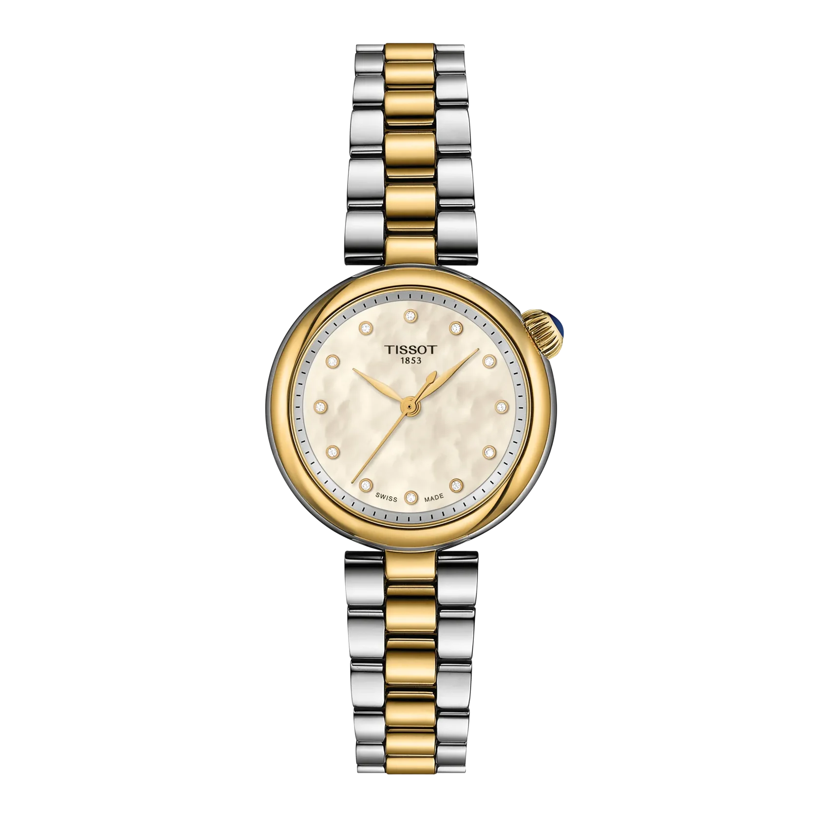 Tissot Desir 28mm
T152.010.22.116.00

Diameter:28 mm
316L roestvrijstalen kast met PVD-coating
Krasbestendig saffierglas met antireflecterende coating
Parelmoer wijzerplaat
diamanten
Zwitsers kwartsuurwerk