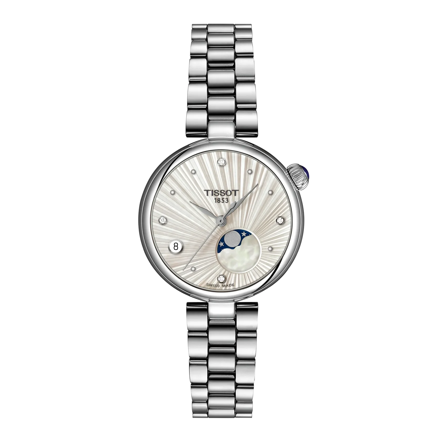 Tissot - Desir 29.6mm, Quartz Dameshorloge, met Parelmoer wijzerplaat, bezet met echte diamanten - T1522231103600