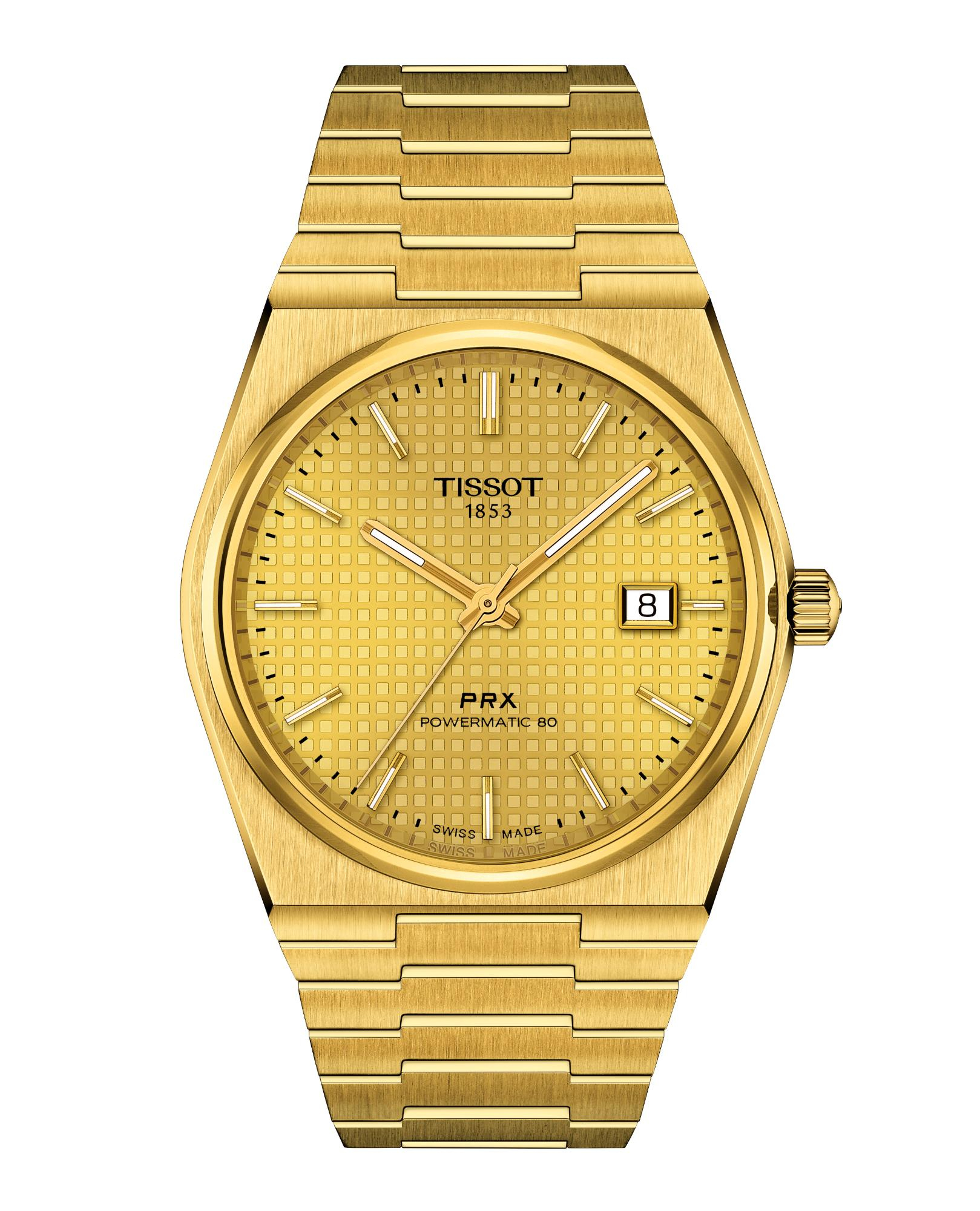 Tissot - PRX Automaat Powermatic 80, doubl&eacute; heren horloge, 40mm, 100 meter WR, Saffierglas - T1374073302100