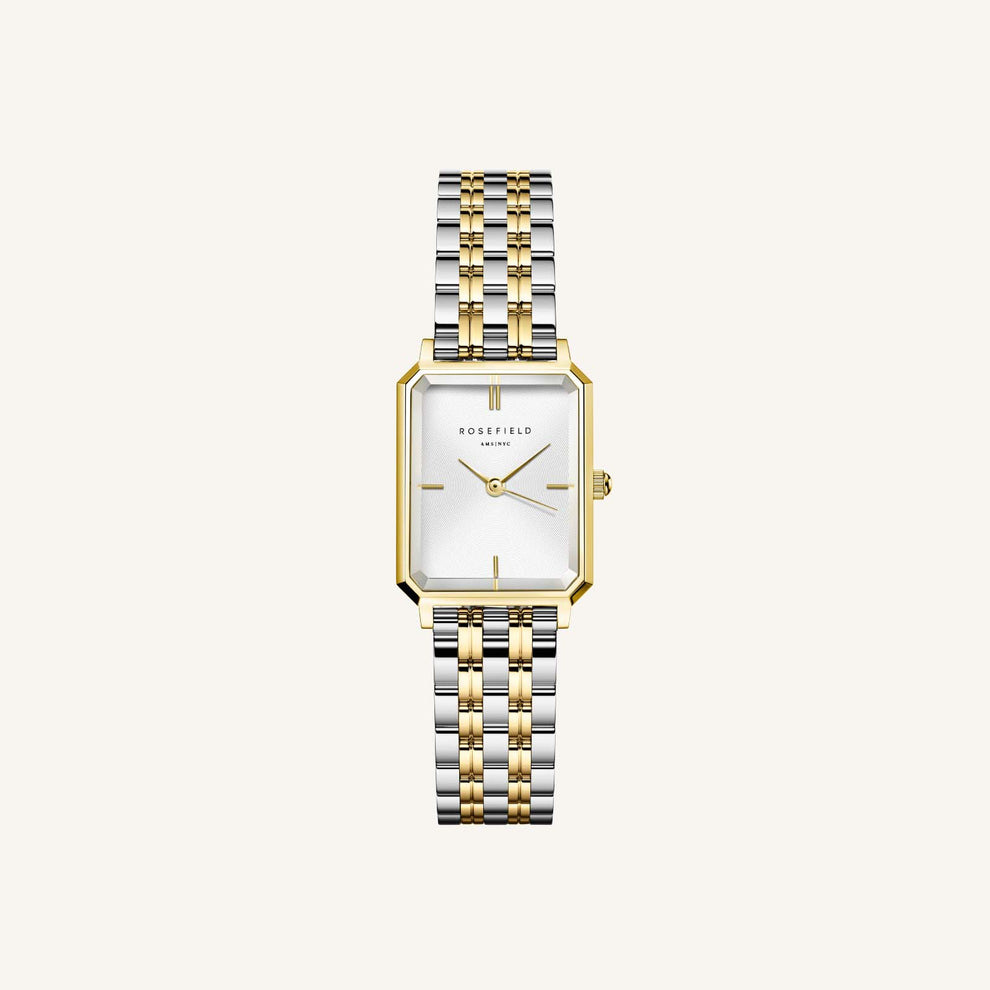 Dames Horloge van Rosefield met bi-colour roestvrij stalen band