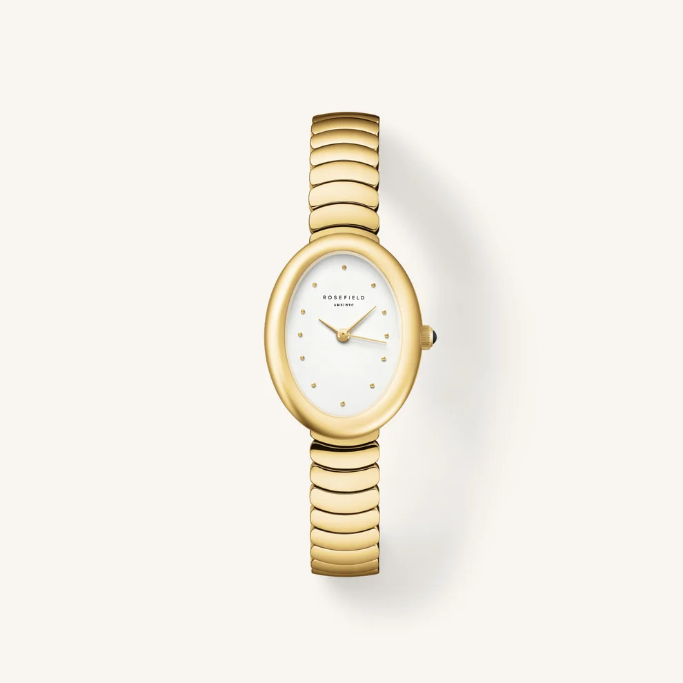 Ovale White Matte SS Gold