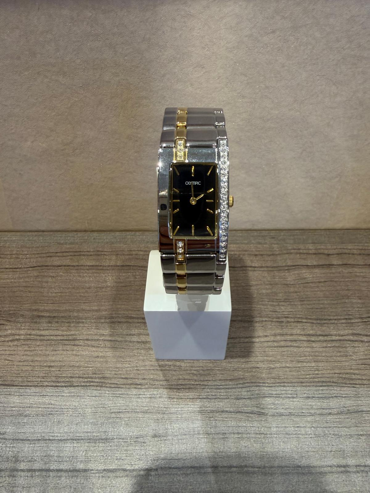 Olympic dames horloge
bicolor met zirconia
maat is verstelbaar