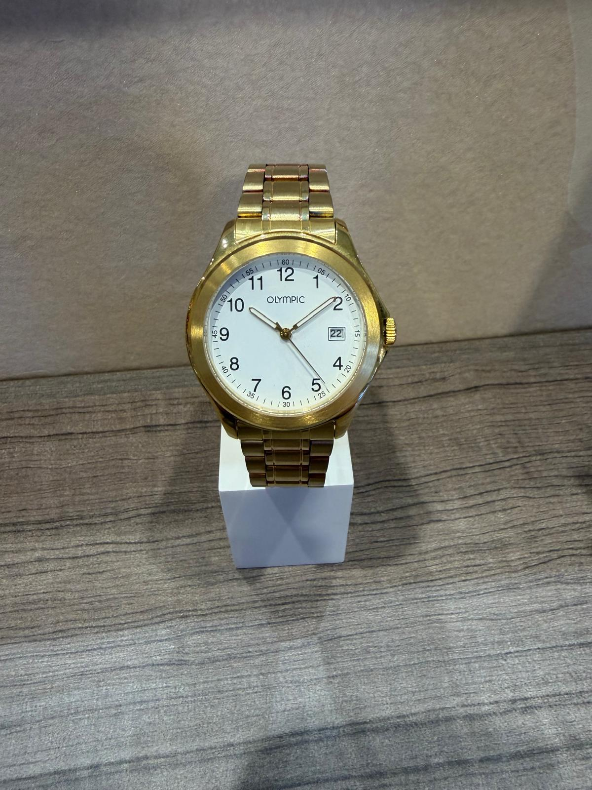 Heren horloge Olympic
goudkleurig
maat is verstelbaar